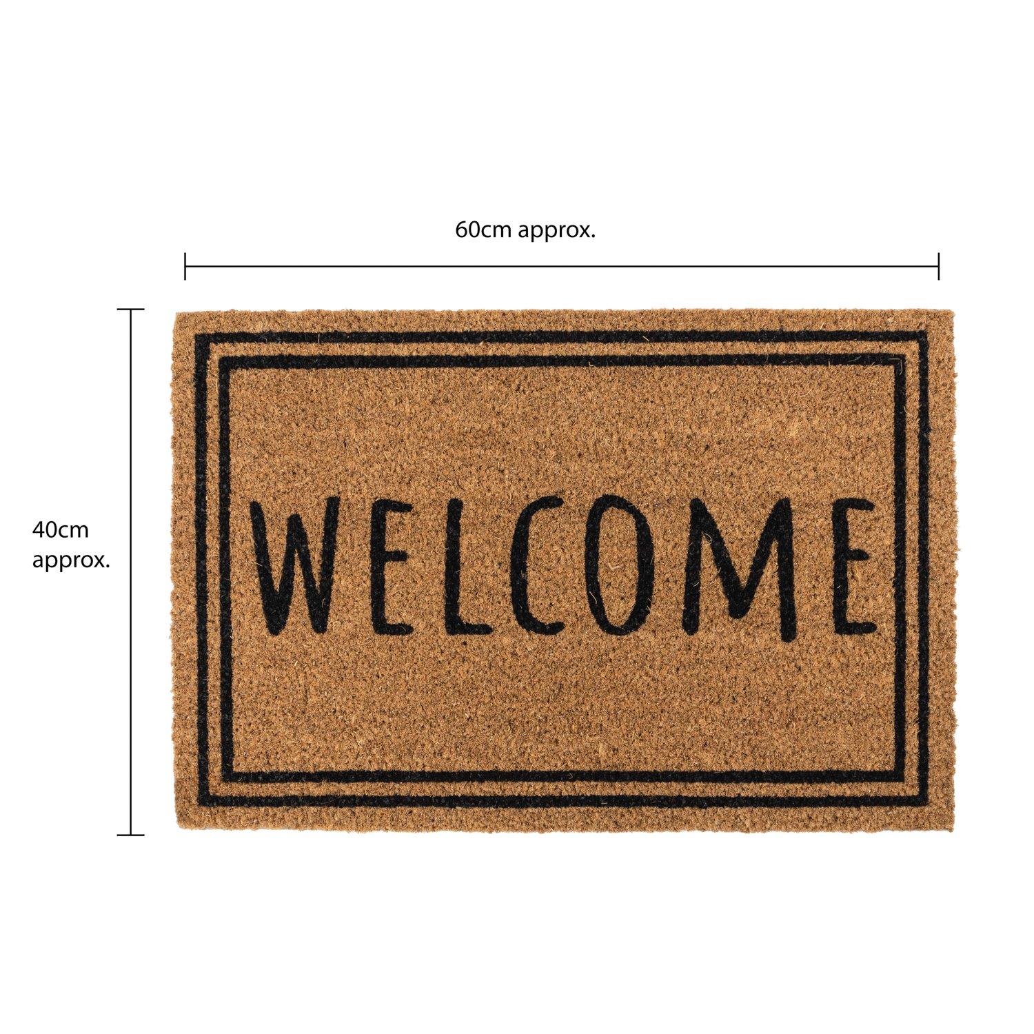 Multi - JVL - JVL Latex Coir - Welcome Border 40x60cm - 14