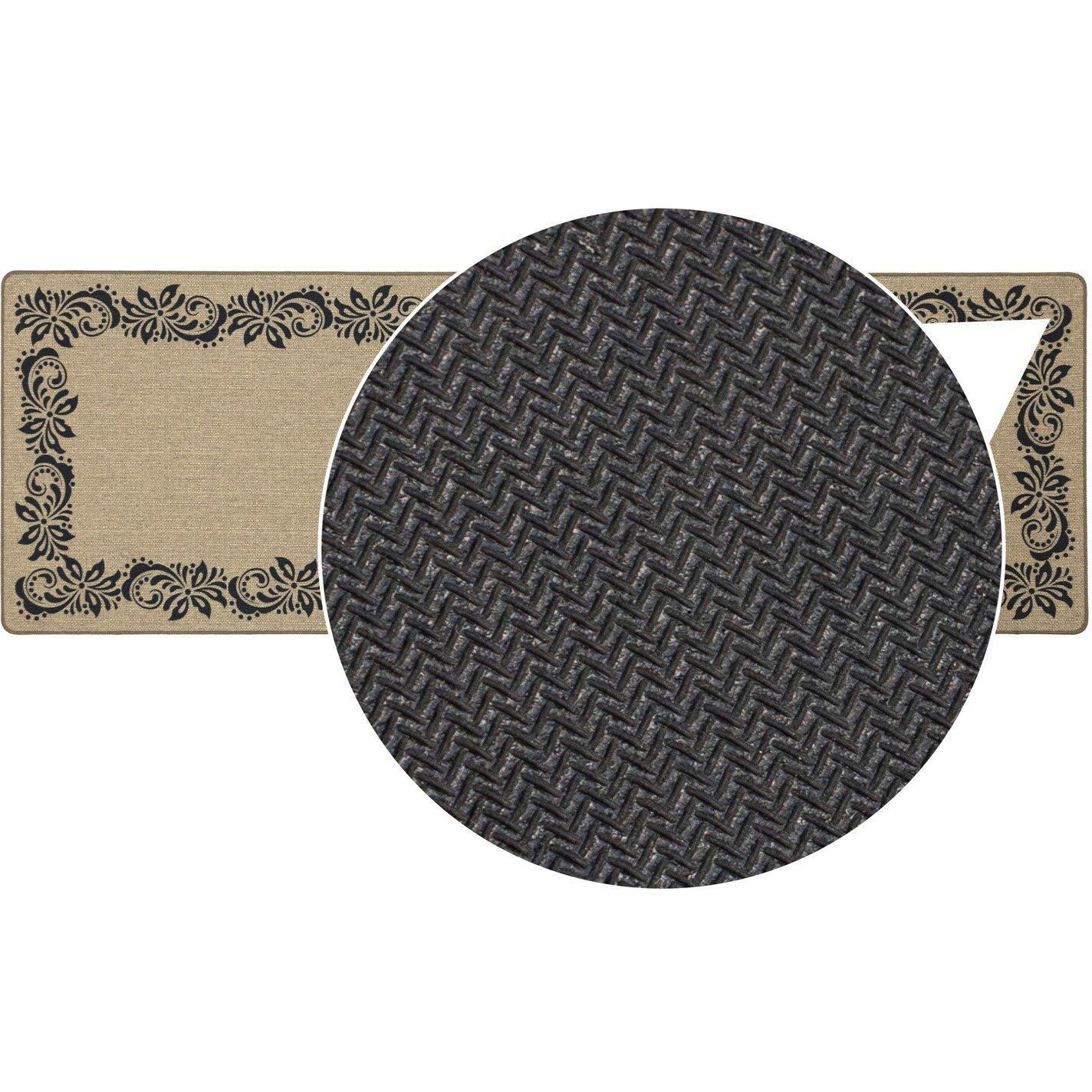 Brown - JVL - JVL Elegance Machine Washable Entrance Runner - 5