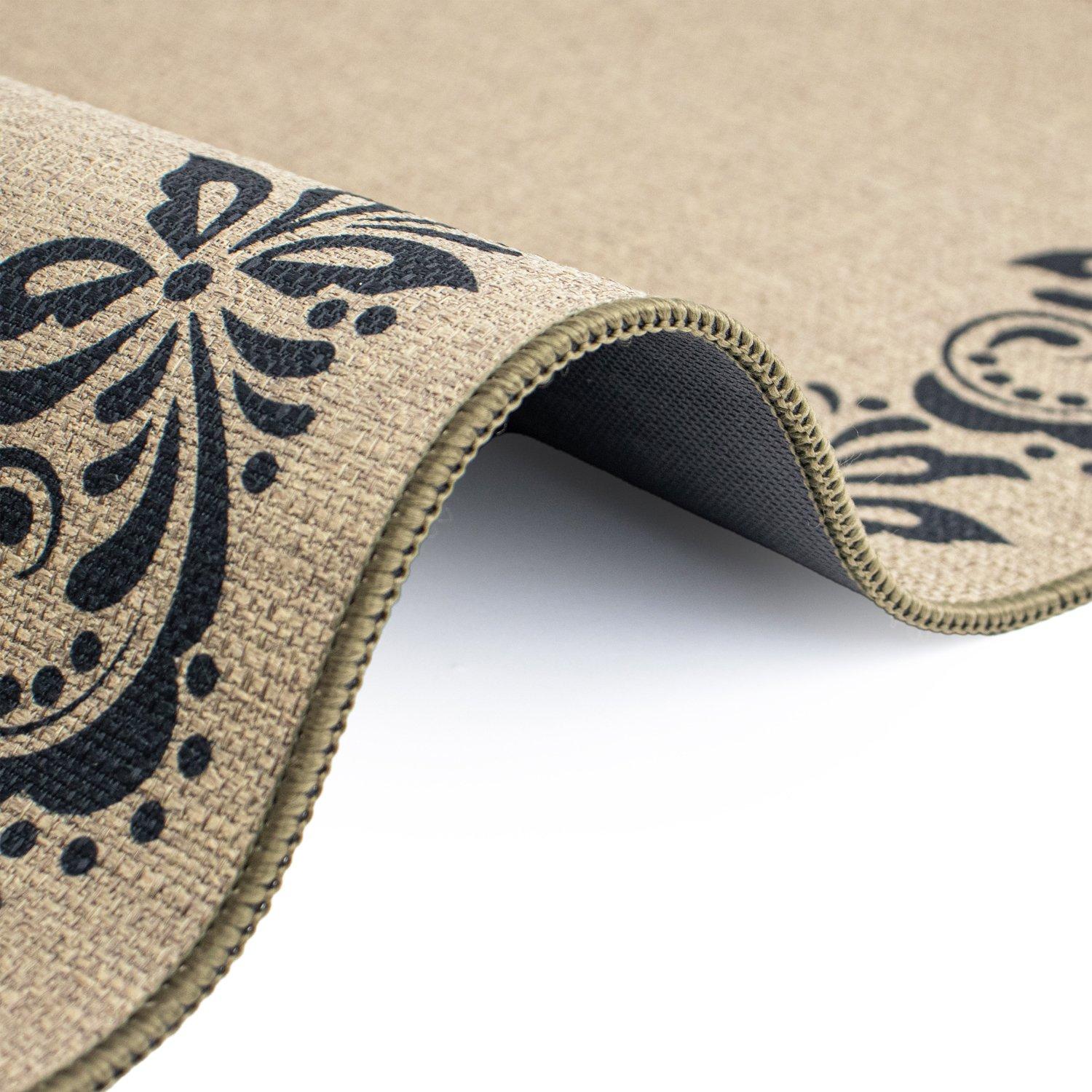 Brown - JVL - JVL Elegance Machine Washable Entrance Runner - 6