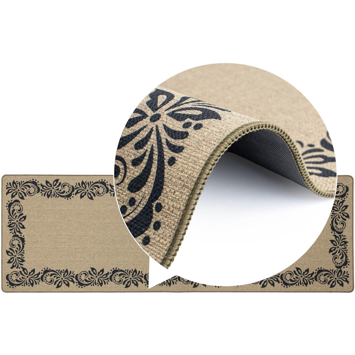 Brown - JVL - JVL Elegance Machine Washable Entrance Runner - 7