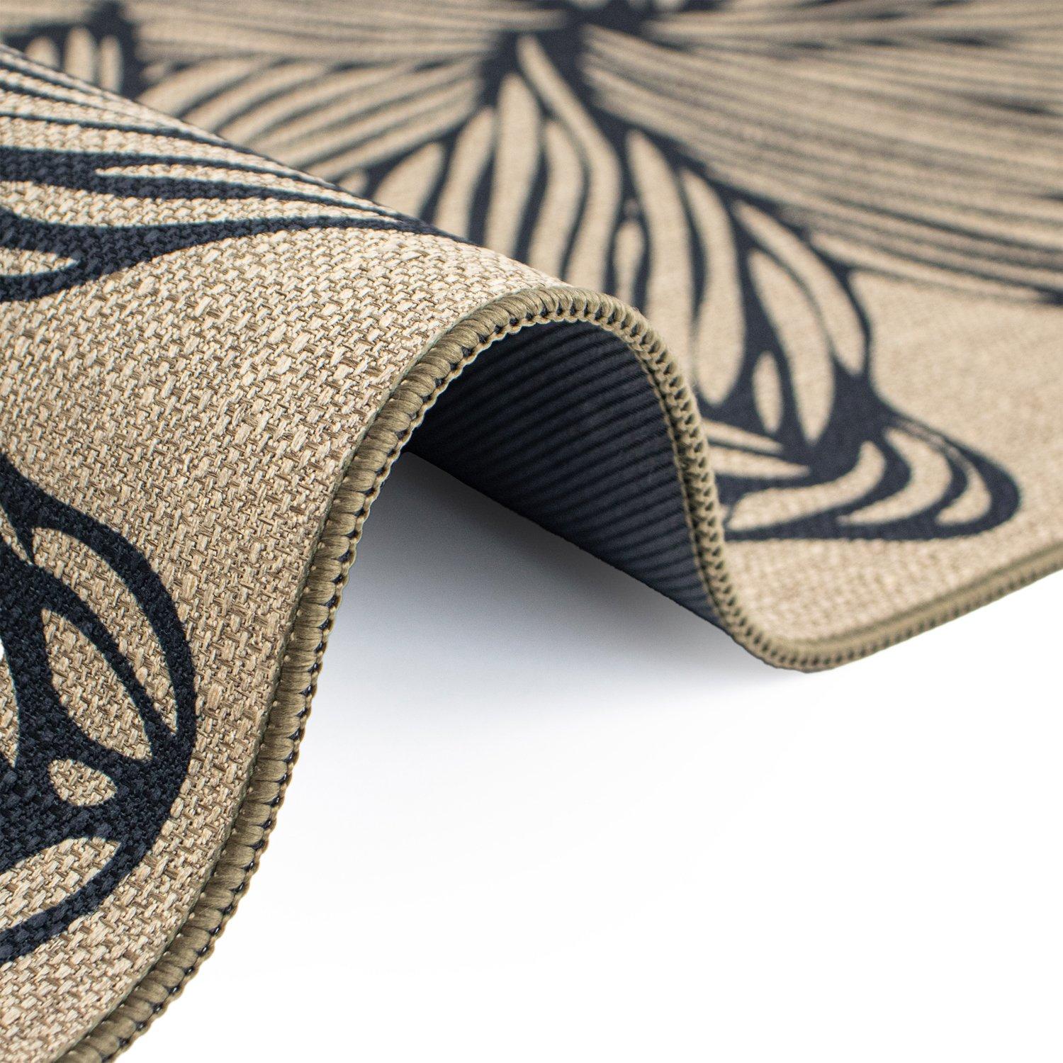 Brown - JVL - JVL Elegance Machine Washable Entrance Runner - 6