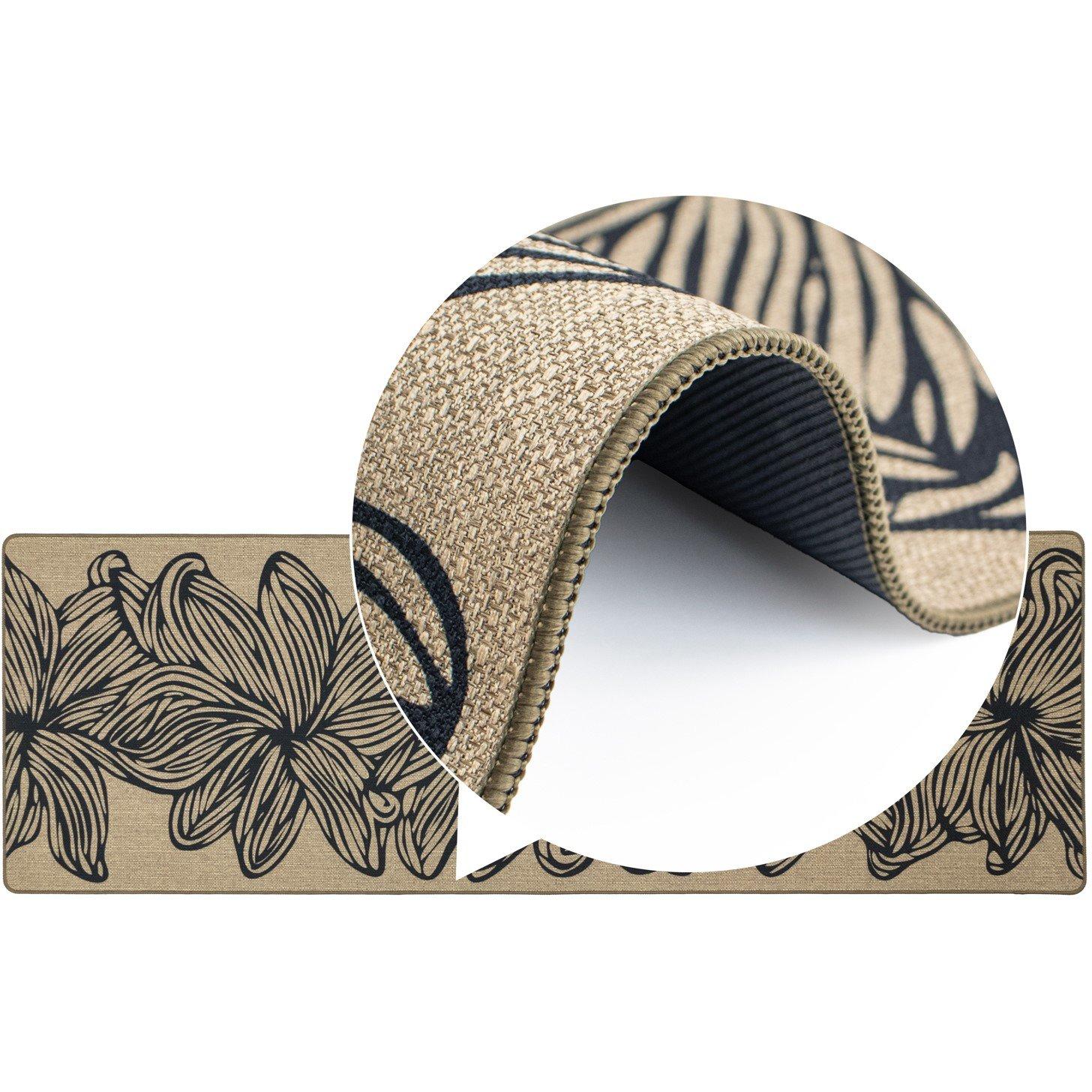 Brown - JVL - JVL Elegance Machine Washable Entrance Runner - 7