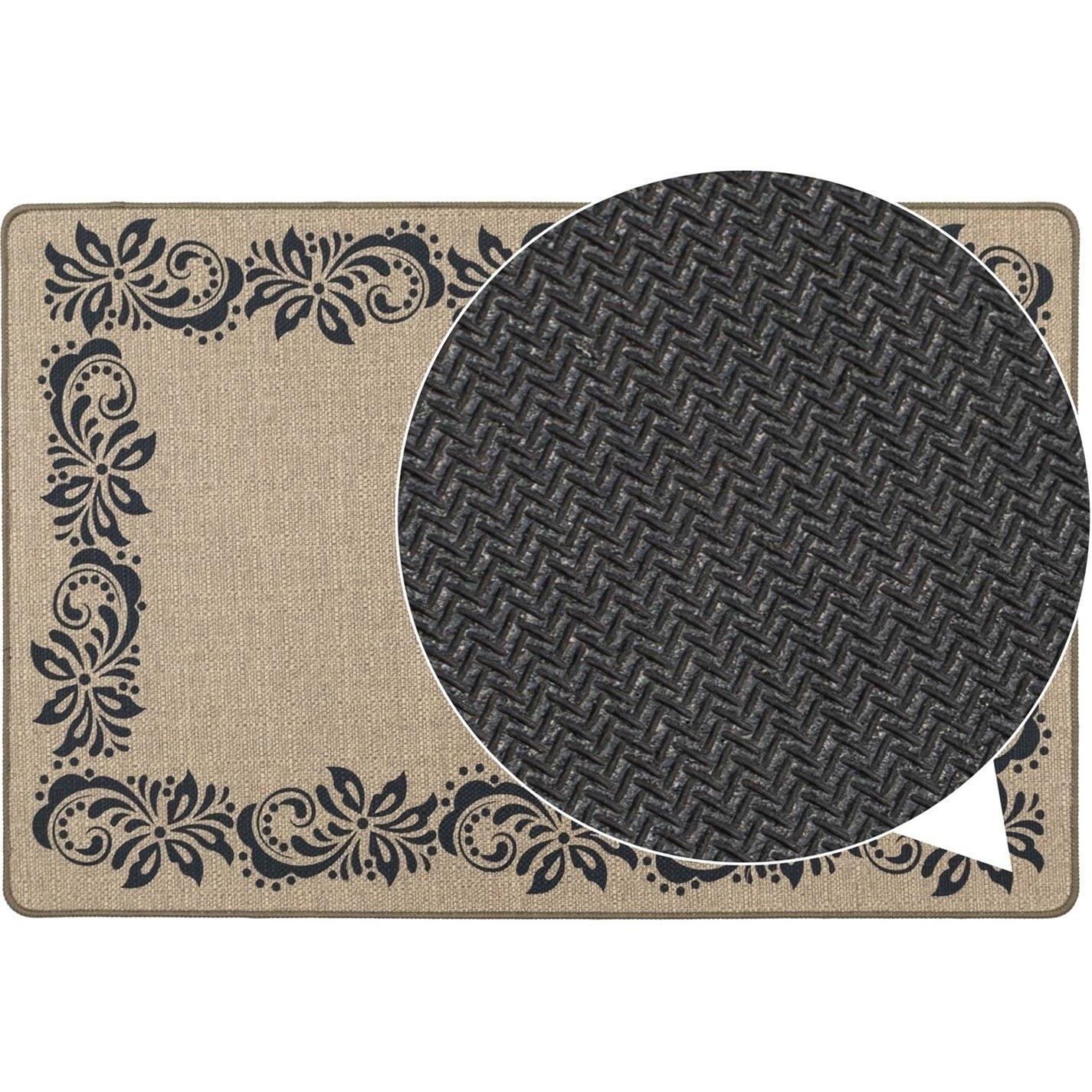 Brown - JVL - JVL Elegance Machine Washable Doormat 50x75cm - 5