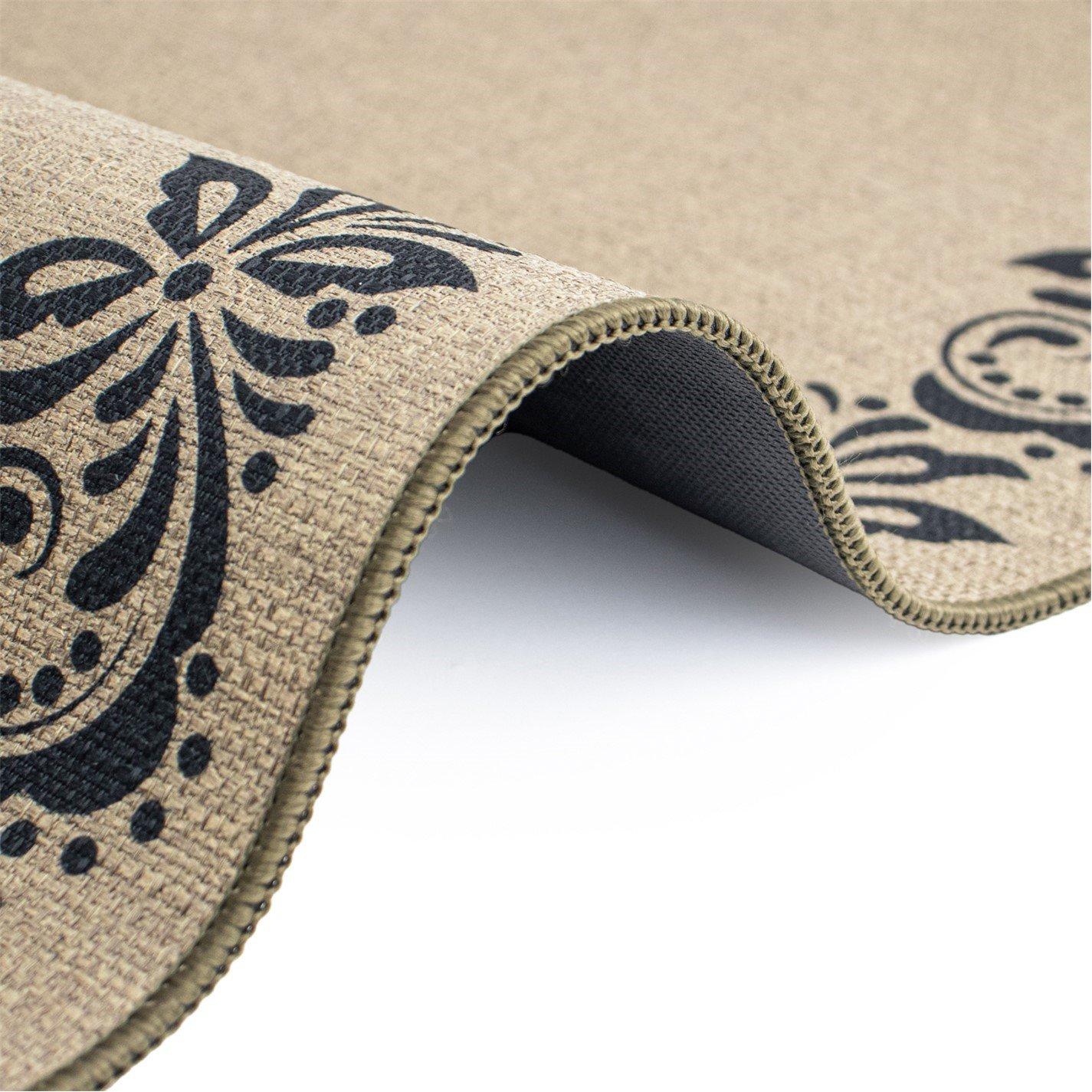 Brown - JVL - JVL Elegance Machine Washable Doormat 50x75cm - 6