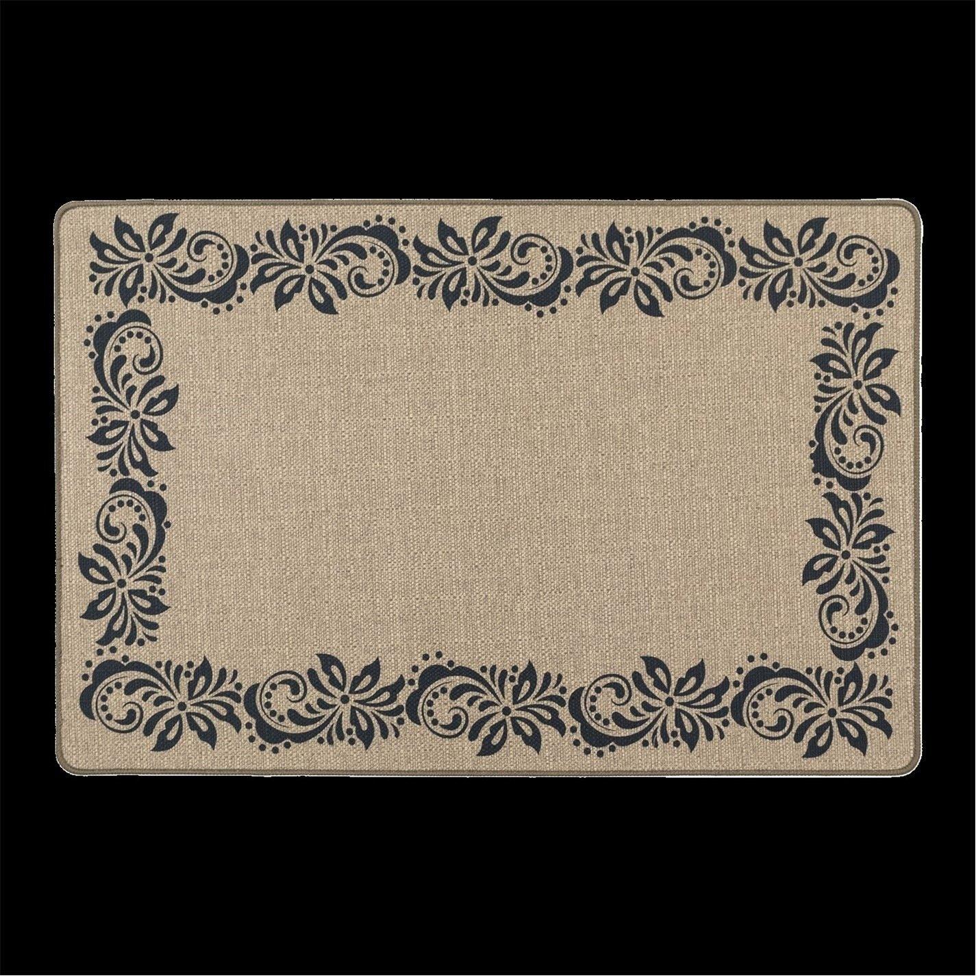 Brown - JVL - JVL Elegance Machine Washable Doormat 50x75cm - 10