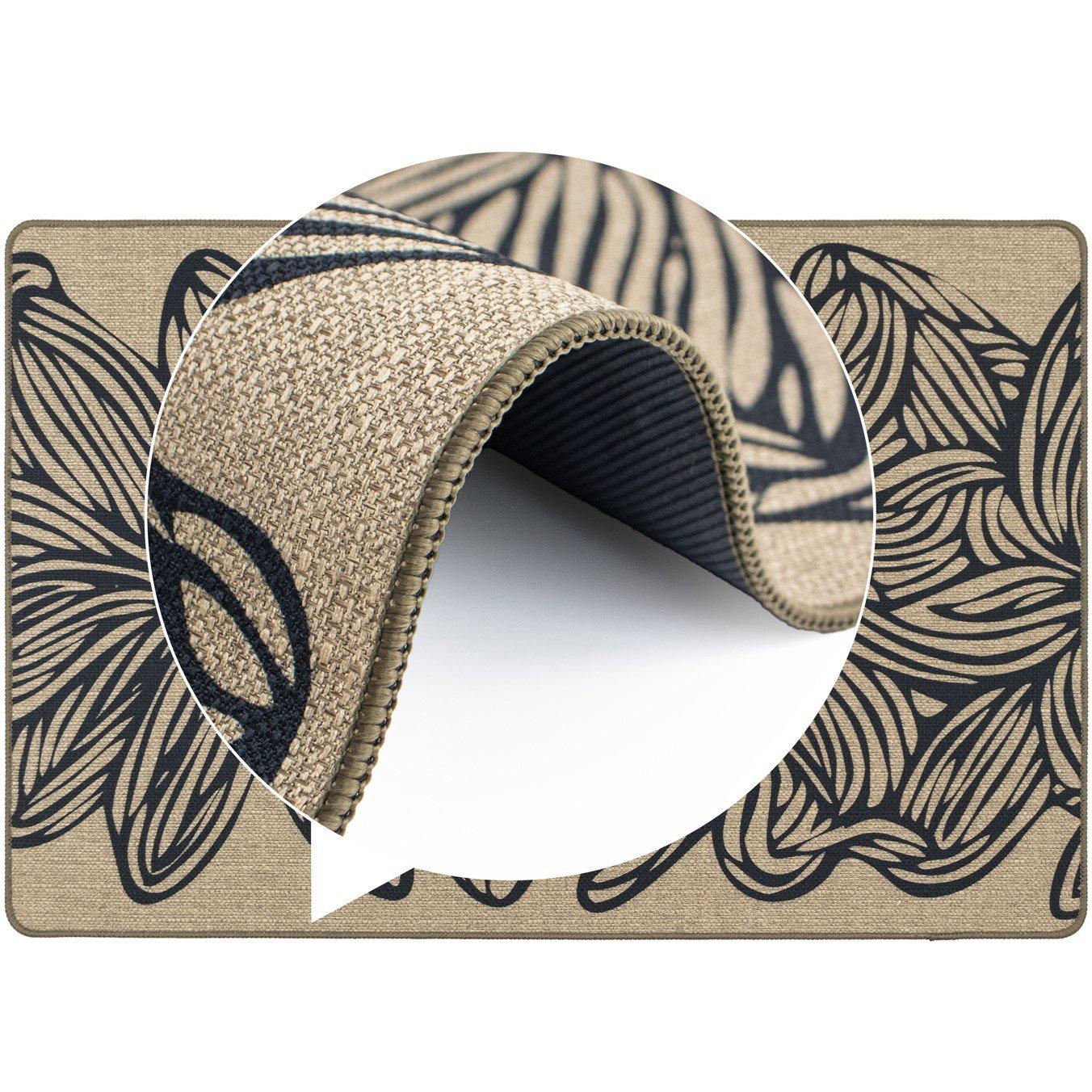 Brown - JVL - JVL Elegance Machine Washable Doormat 50x75cm - 7