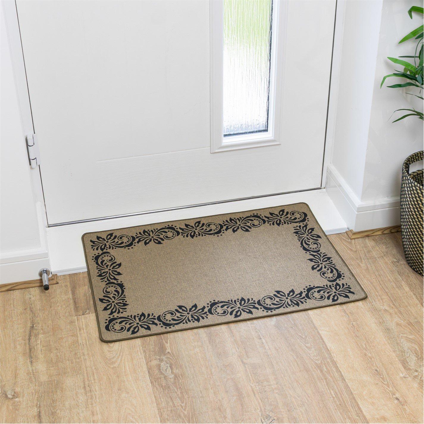 Jvl  Elegance Machine Washable Entrance Doormat And - Brown - 50x150cm