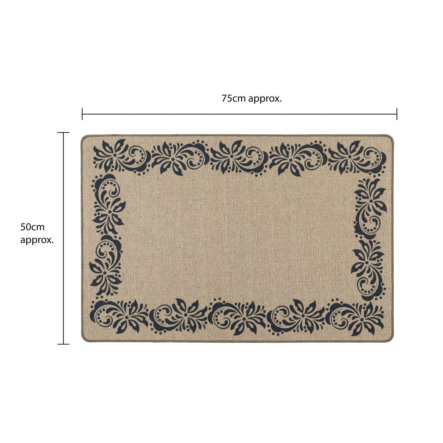 Brown - JVL - JVL Elegance Machine Washable Doormat and Runner - 11