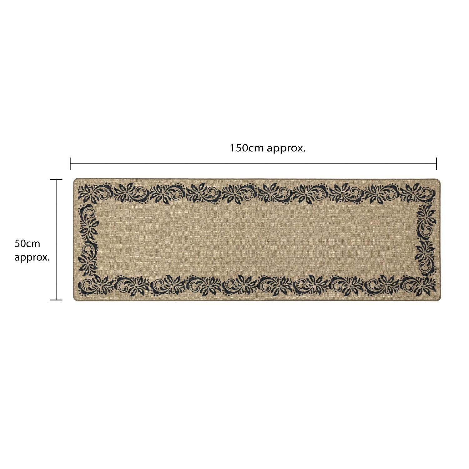 Brown - JVL - JVL Elegance Machine Washable Doormat and Runner - 12