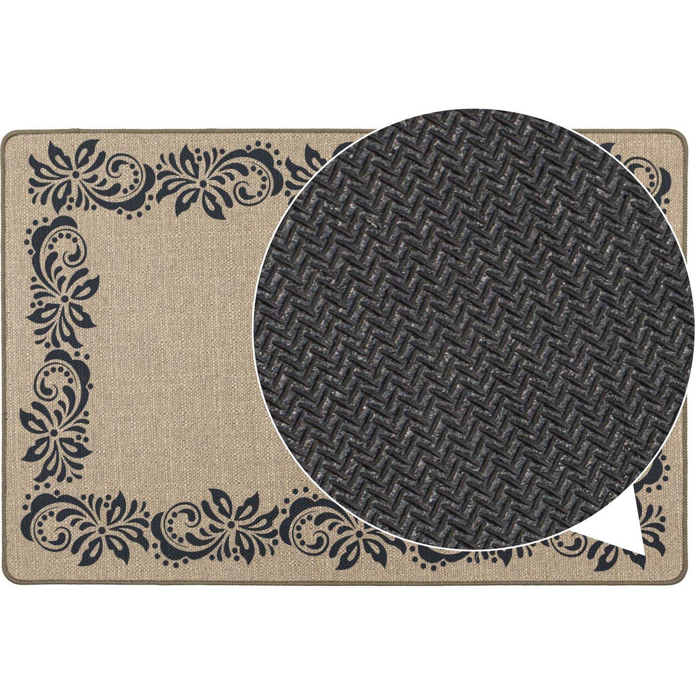 Brown - JVL - JVL Elegance Machine Washable Doormat and Runner - 7