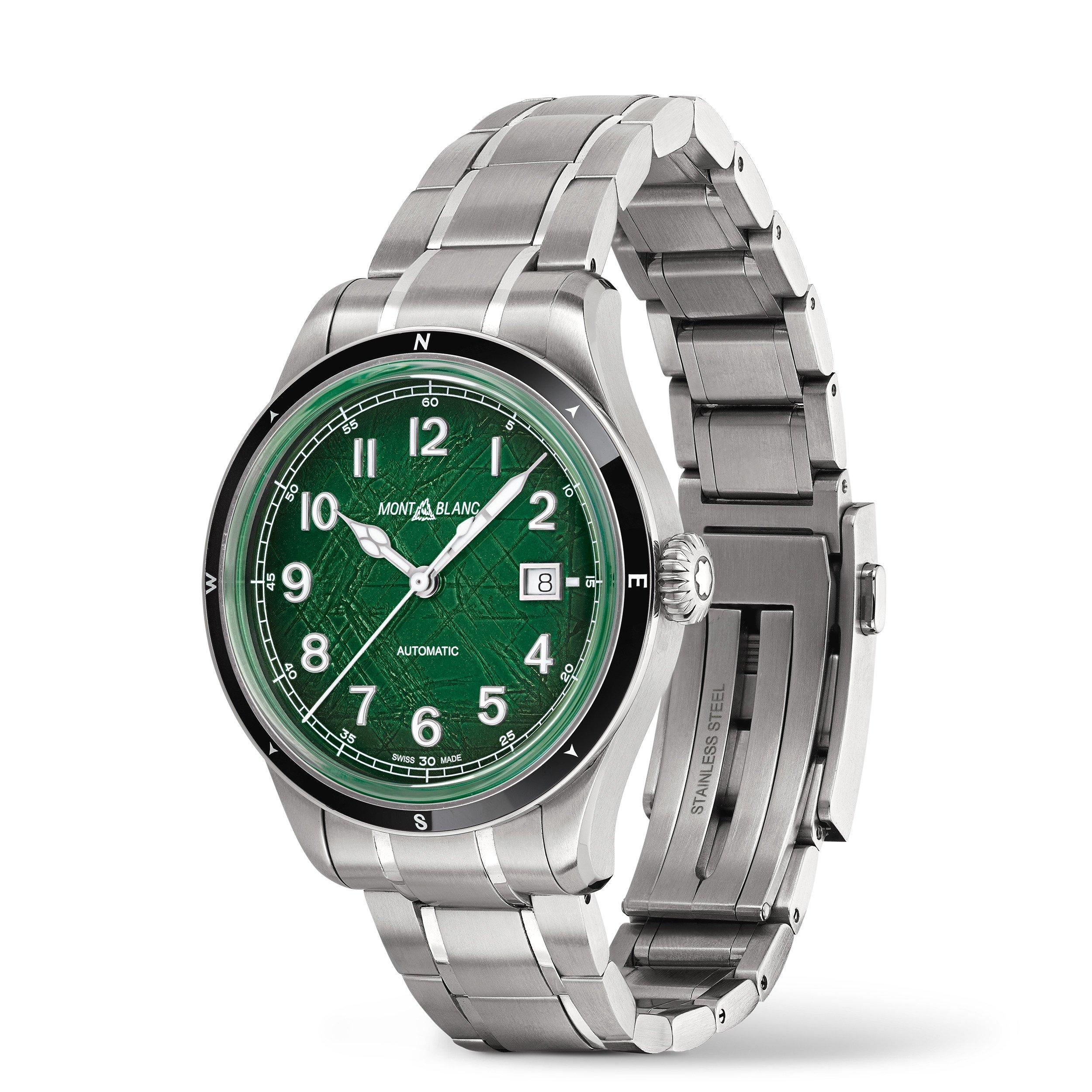 Green/Silver - Montblanc - Men's Automatic Analogue Watch - 3