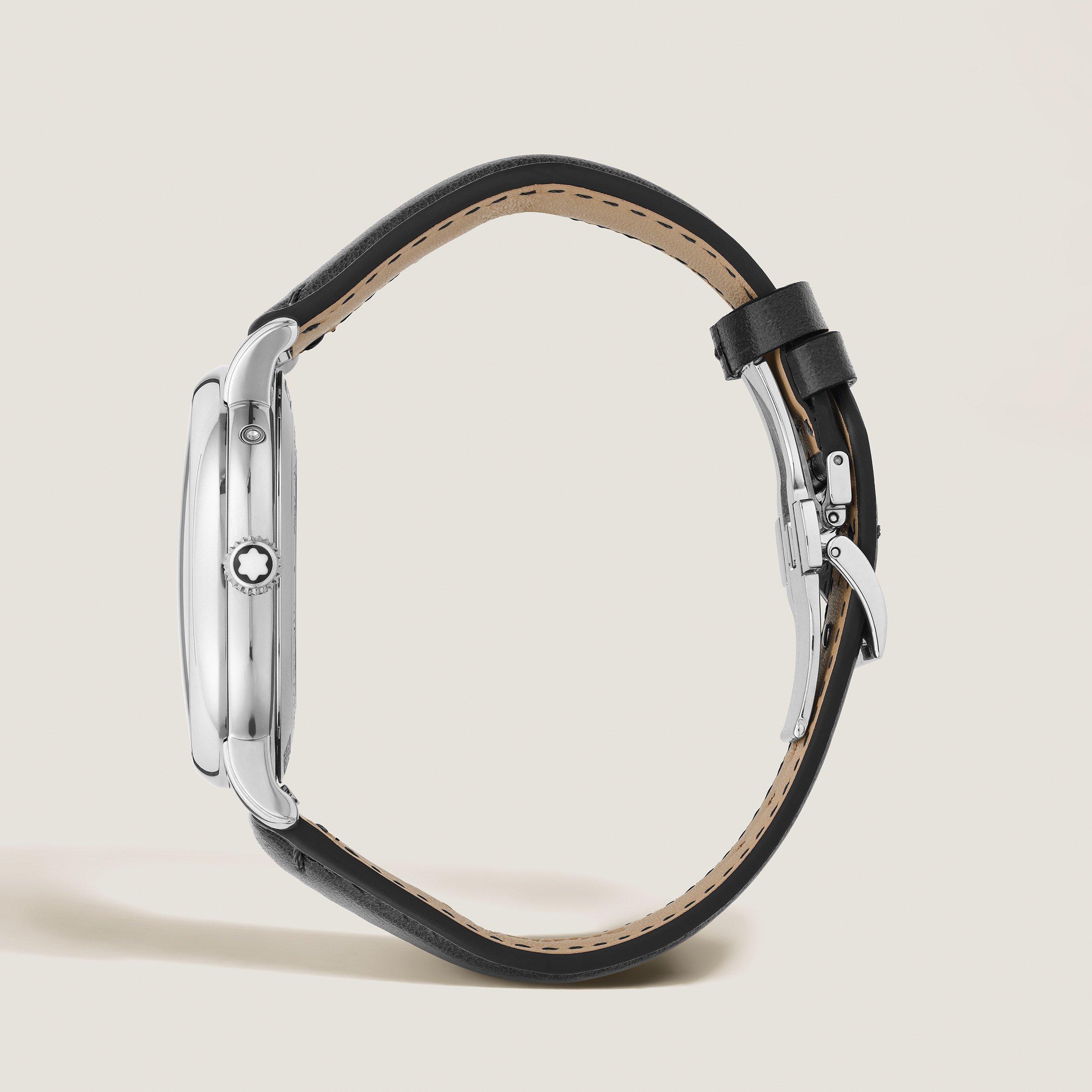 Black/Silver - Montblanc - Men's Moonphase Automatic Analogue Watch - 2