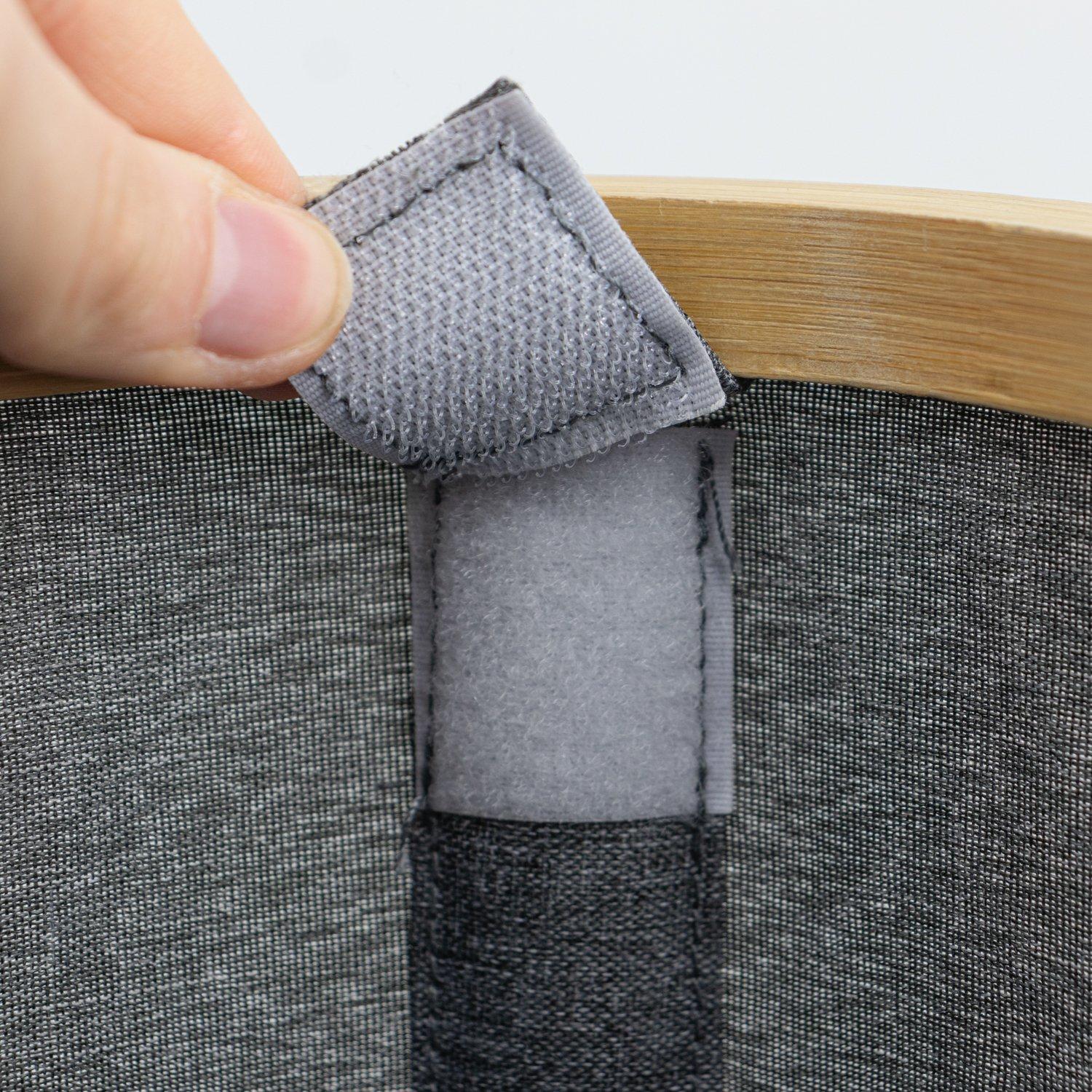 Grey - JVL - JVL Bambanio Foldable Bamboo Storage Basket - 26L - 5