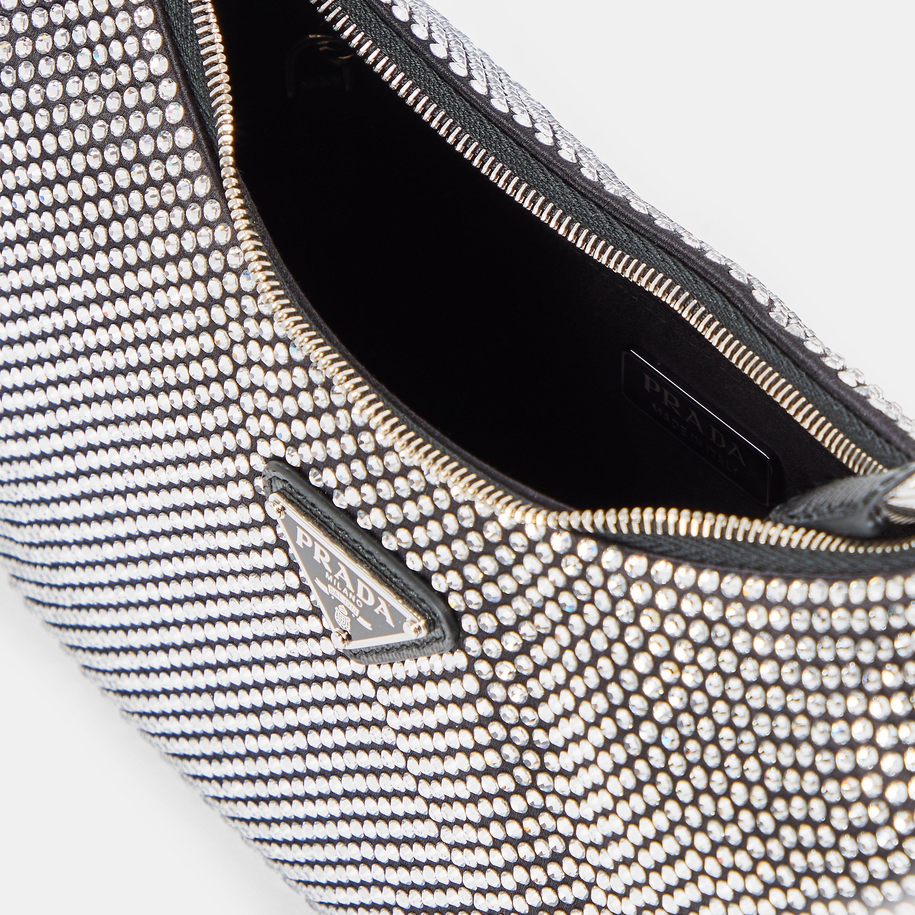 Crystal - Prada - Womens Re-Edition Mini Satin Bag - 5