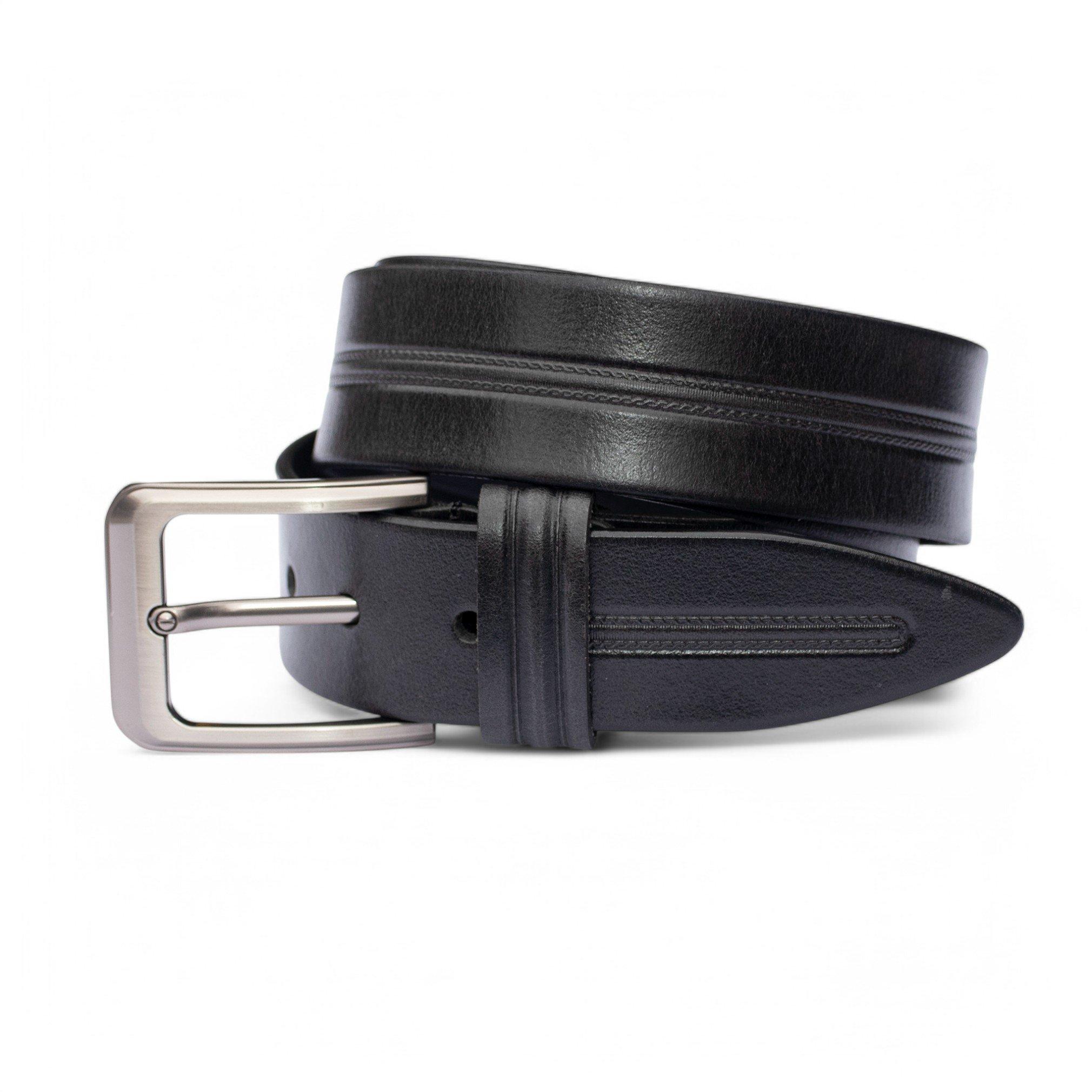 Primehide Leather Men's ’S Leather Belts - Black - S