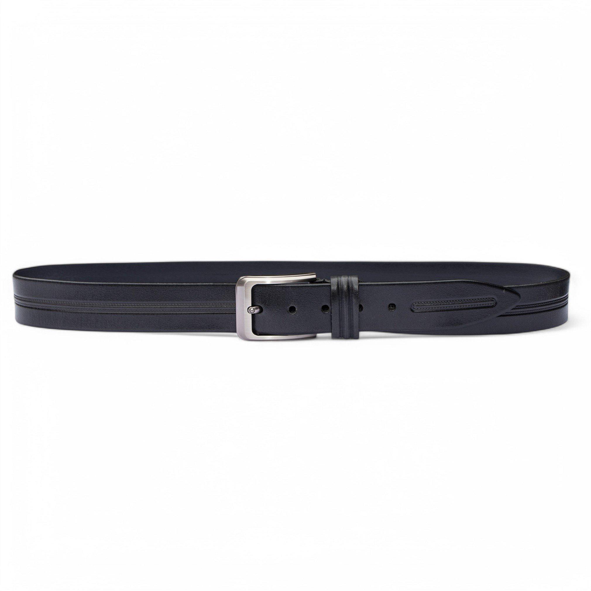 Black - PRIMEHIDE Leather - Men’s Leather Belts - 4