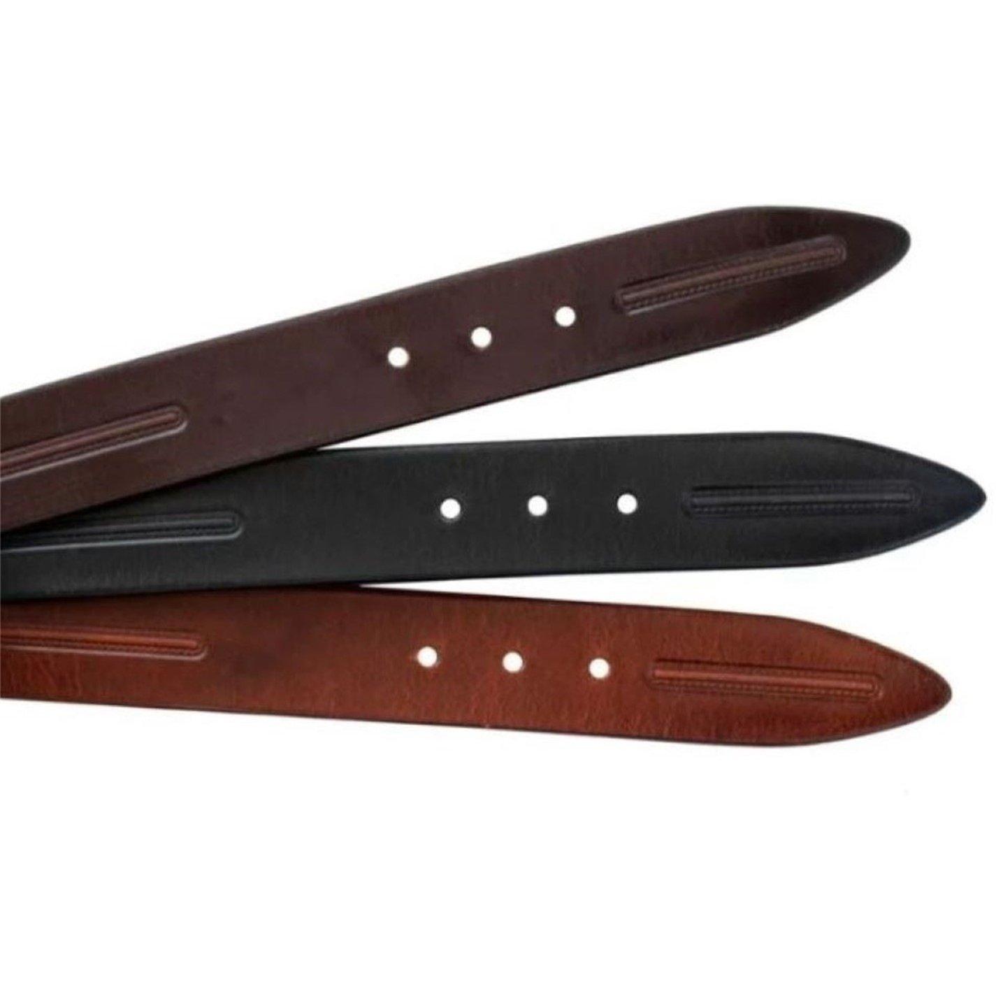 Black - PRIMEHIDE Leather - Men’s Leather Belts - 5