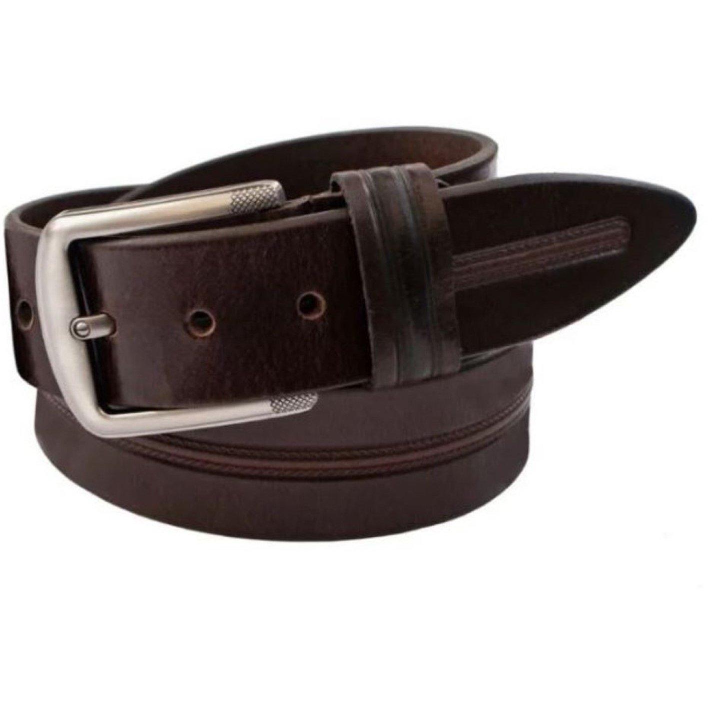 Brown - PRIMEHIDE Leather - Men’s Leather Belts - 1