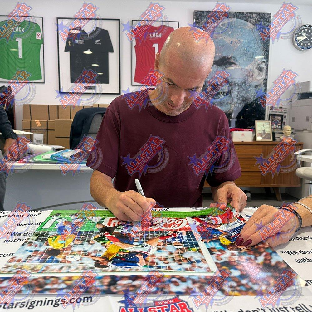 Yellow - AllStarSignings Ltd - Zinedine Zidane Signed France 1998 World Cup photo - 2