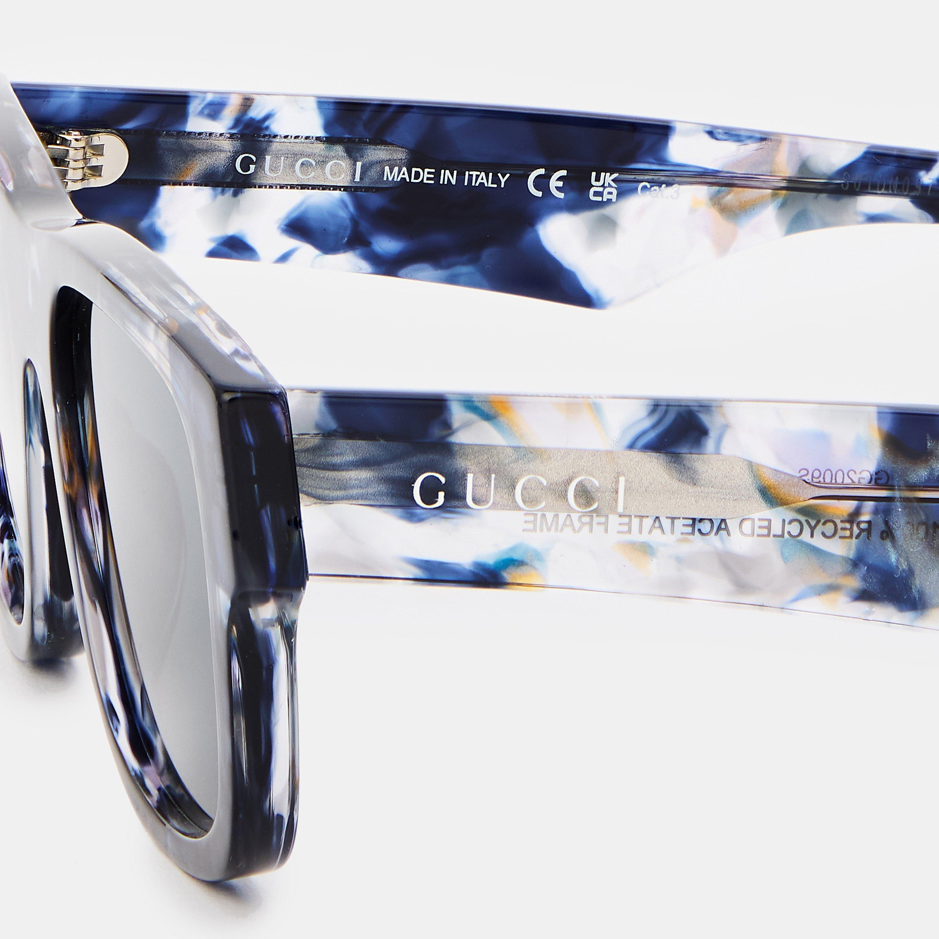 Havana - Gucci - Men's Rectangle Sunglasses - 4