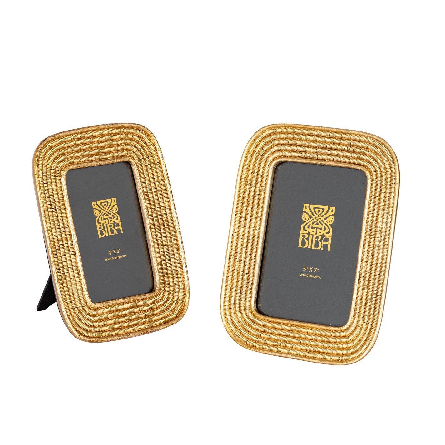 Gold - Biba - Biba Weave Photo Frame - 3