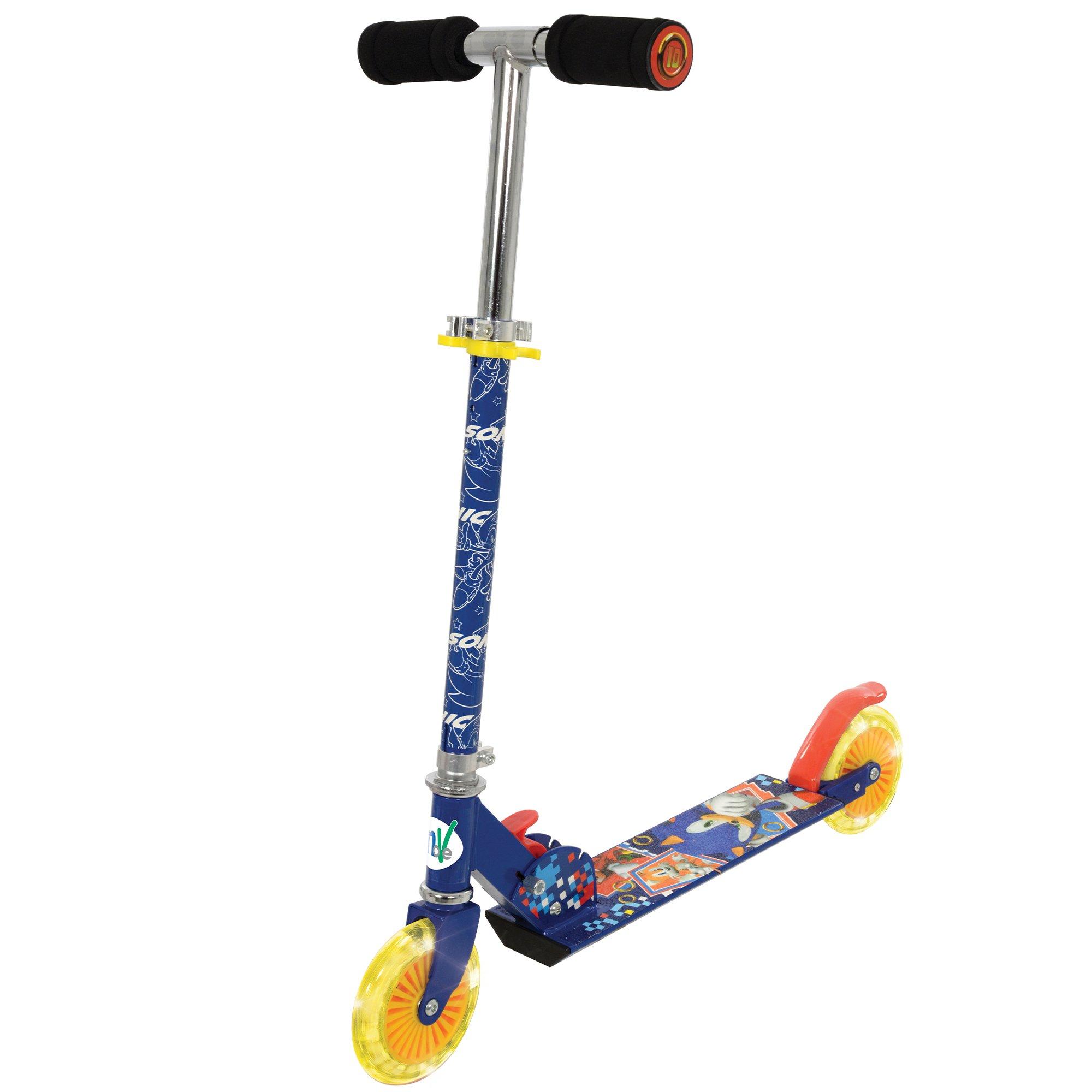 Multicoloured - Sonic - Sonic Folding Inline Scooter with Light Up Wheels - 1