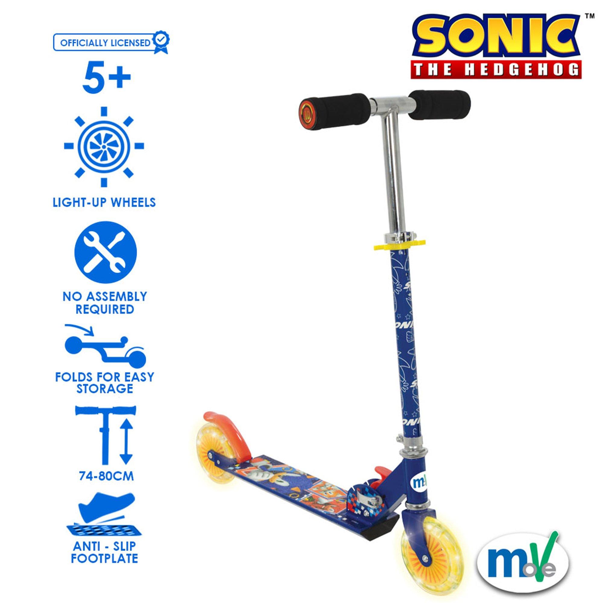 Multicoloured - Sonic - Sonic Folding Inline Scooter with Light Up Wheels - 2