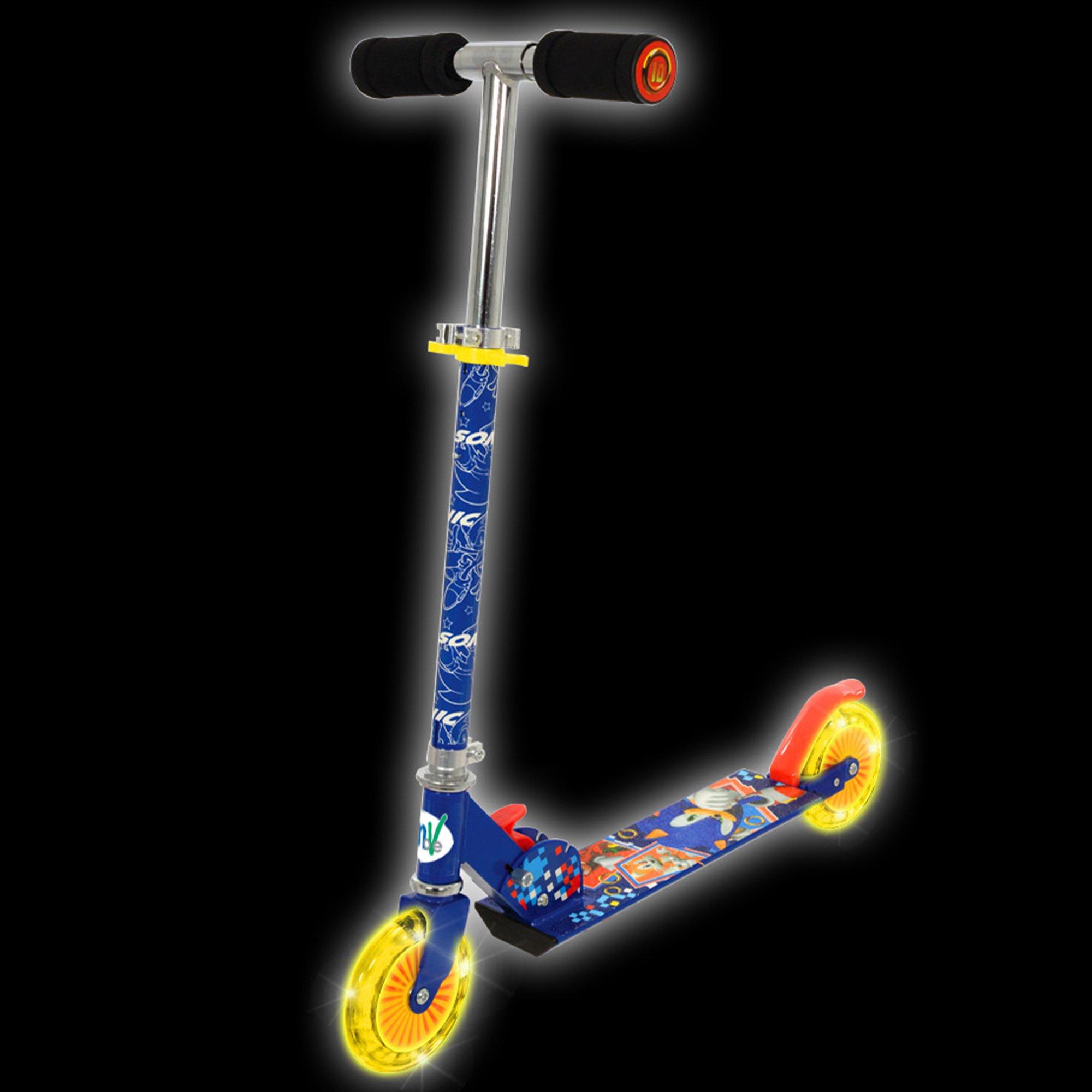Multicoloured - Sonic - Sonic Folding Inline Scooter with Light Up Wheels - 3