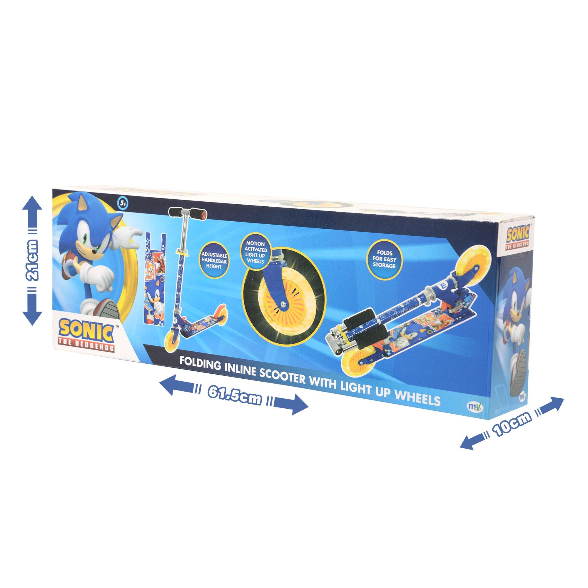 Multicoloured - Sonic - Sonic Folding Inline Scooter with Light Up Wheels - 10