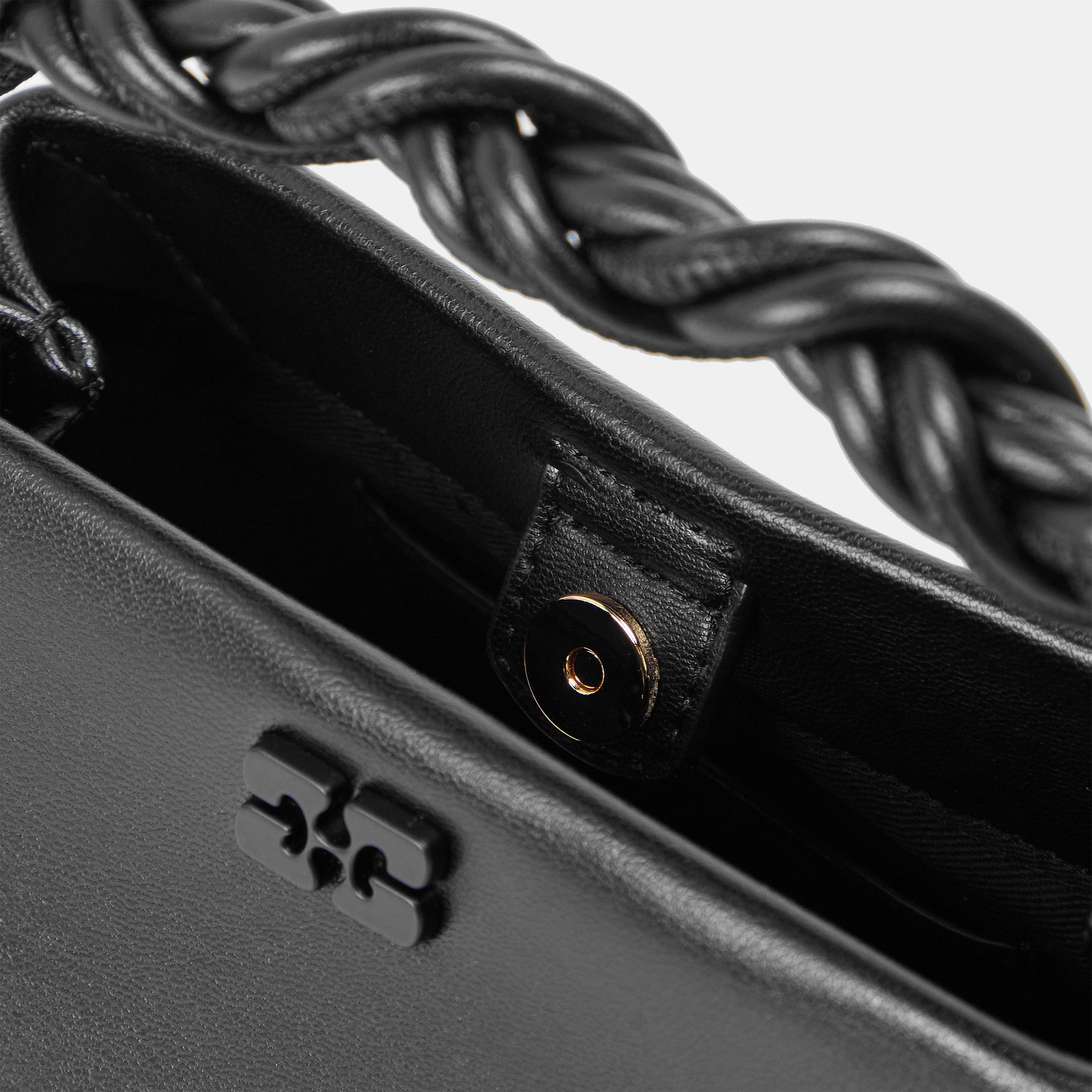 Black - Ganni - Women's Bou Bag Mini Top Handle Bag - 4