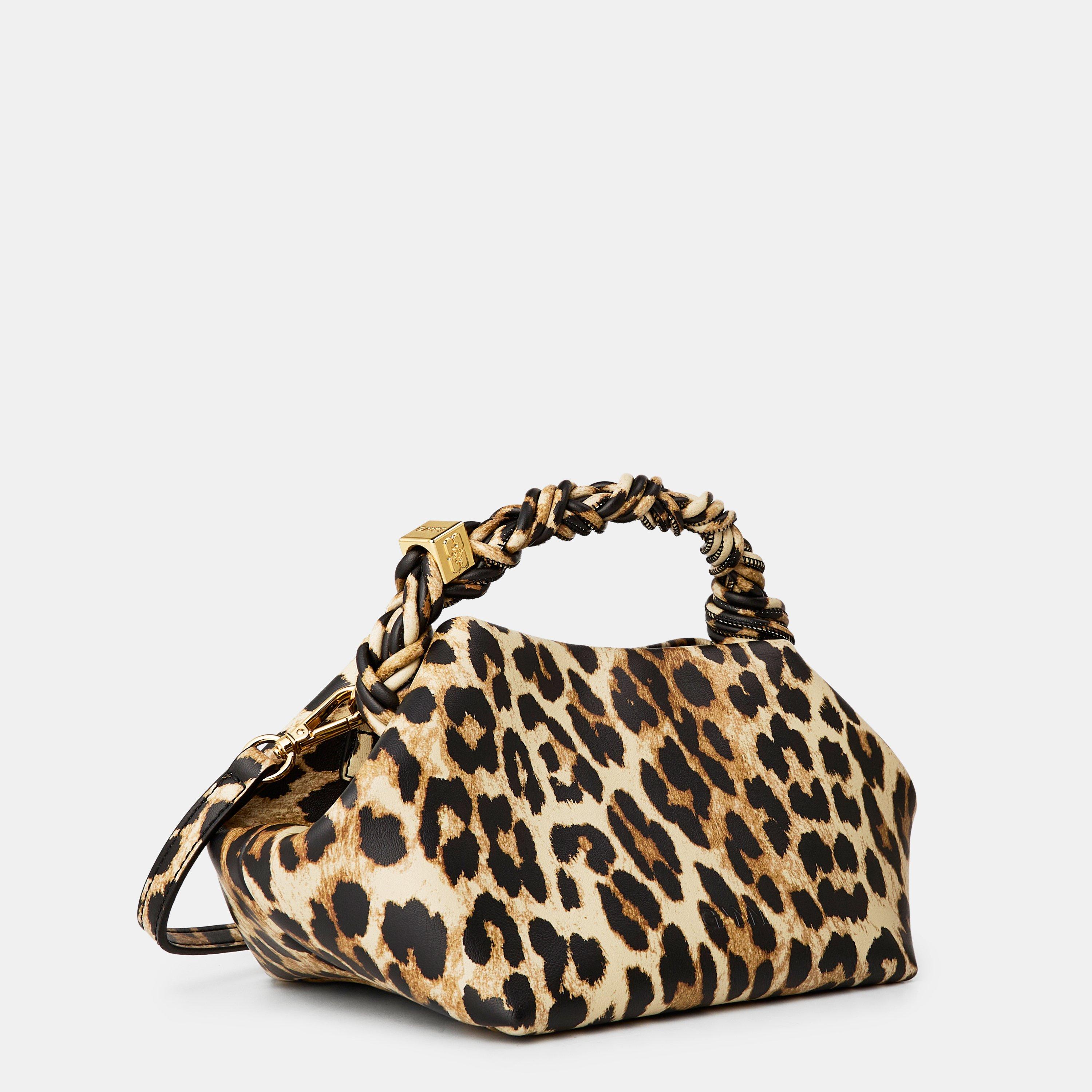 Leopard - Ganni - Women's Bou Small Top Handle Bag - 2