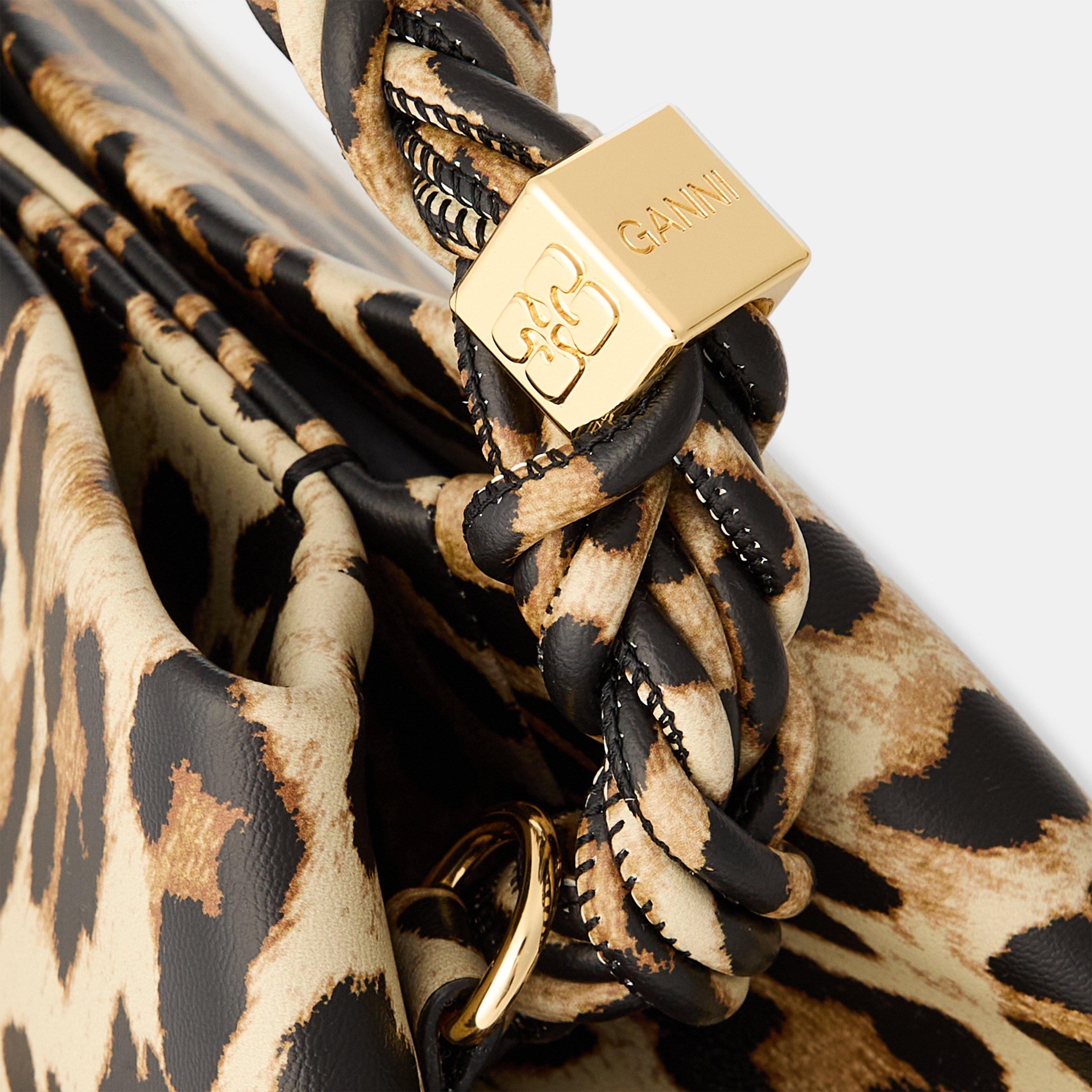 Leopard - Ganni - Women's Bou Small Top Handle Bag - 3