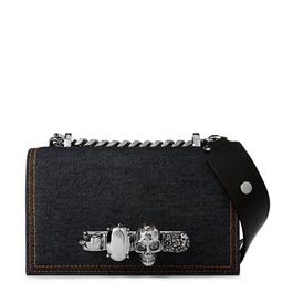 Alexander McQueen Mini Denim Satchel Bag