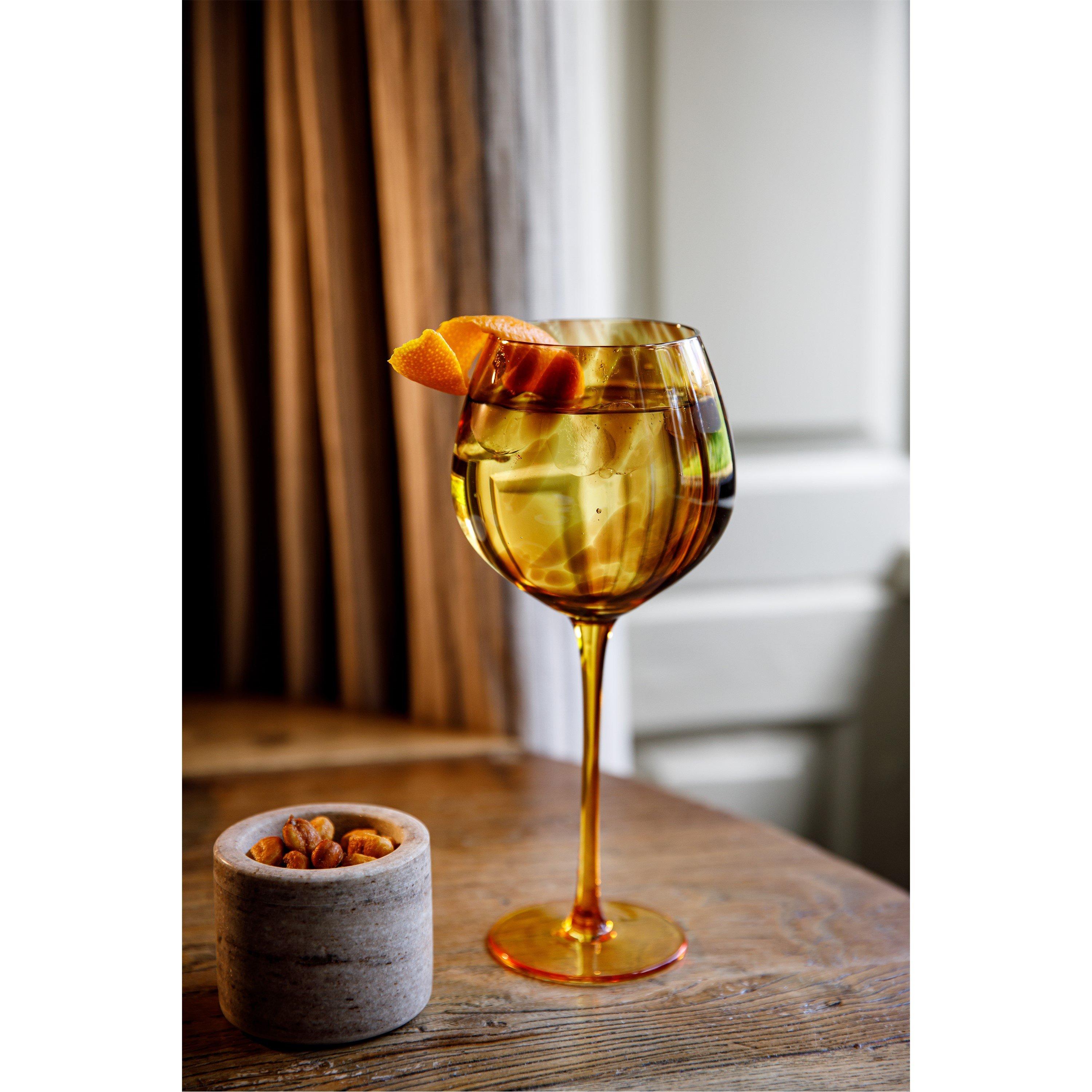 Brown - BarCraft - Tortoiseshell Patterned Gin Glasses - 3