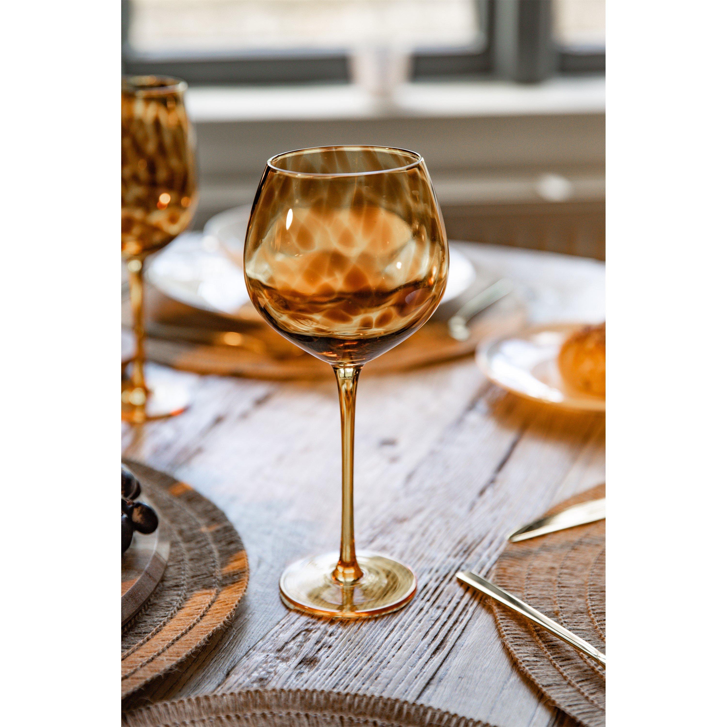 Brown - BarCraft - Tortoiseshell Patterned Gin Glasses - 4