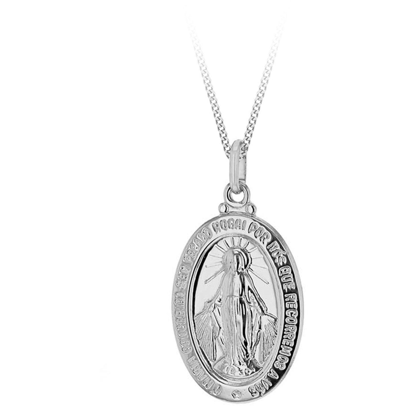 Sterling Silver - Be You - Sterling Silver Holy Mary Reversible Necklace - 1