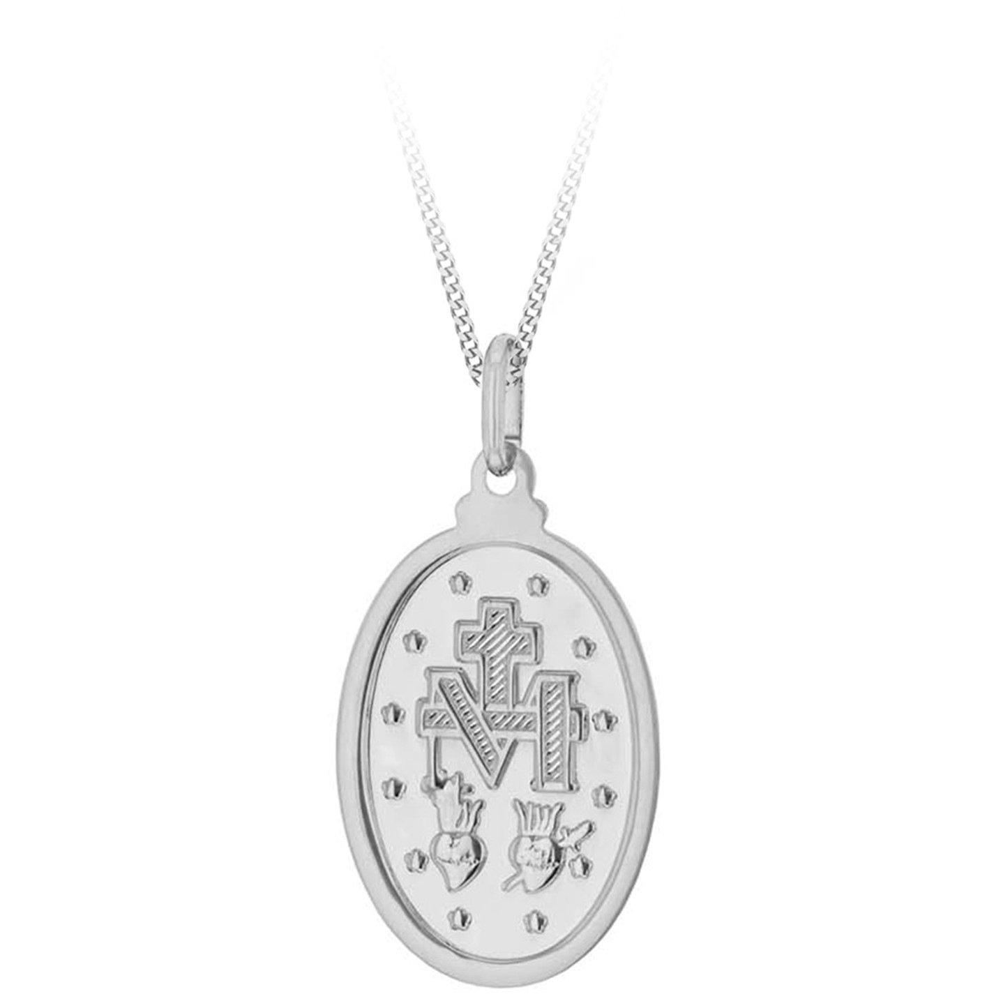 Sterling Silver - Be You - Sterling Silver Holy Mary Reversible Necklace - 2