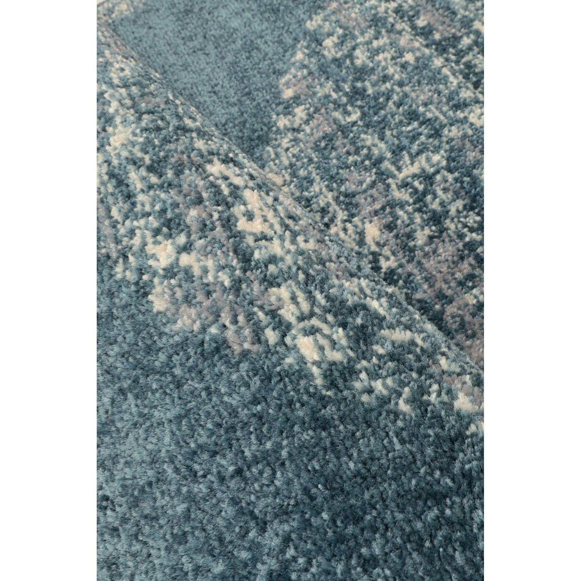 Blue - Homemaker - Juno Semi Circle Design Rug Denim Blue - 3