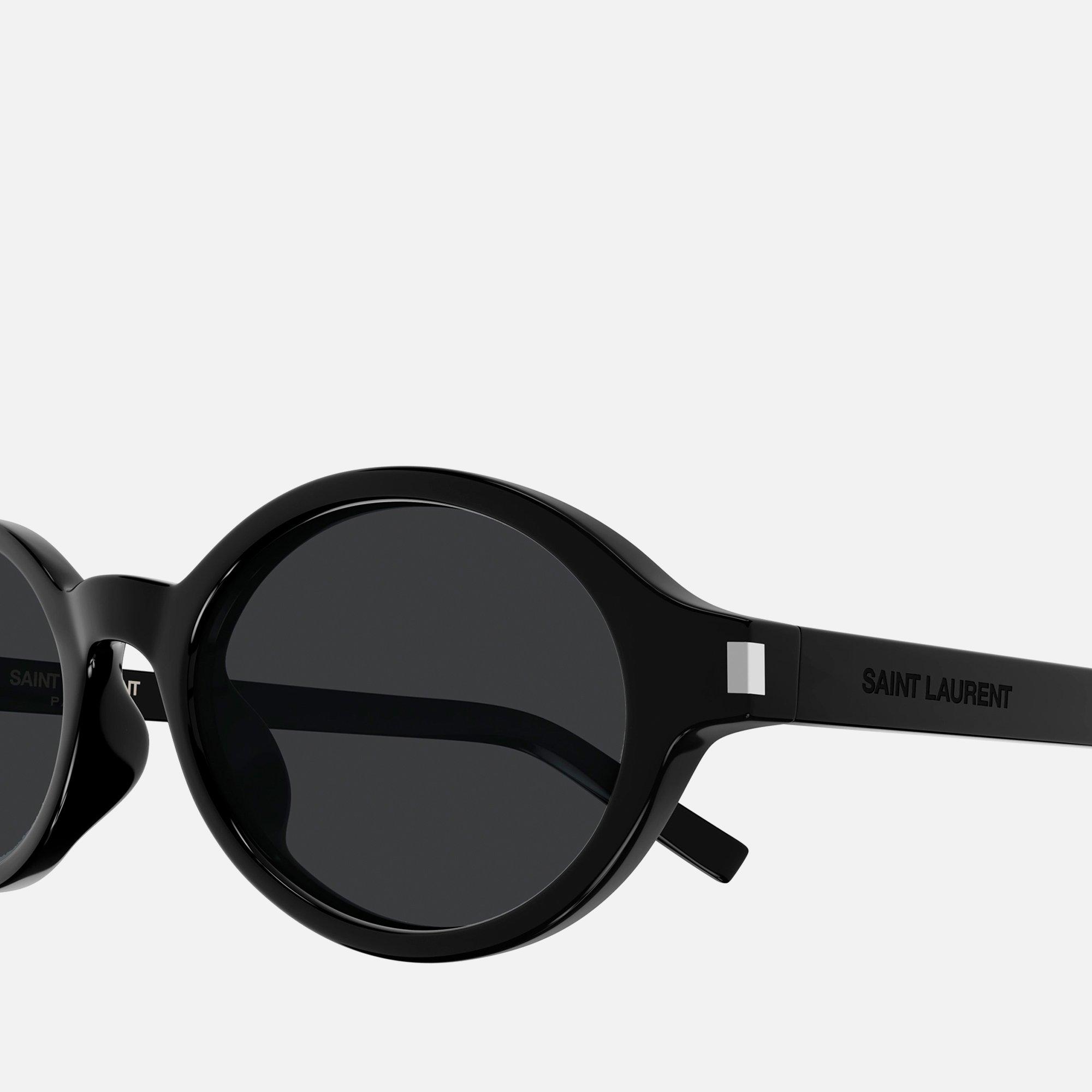 Black - Saint Laurent - Women's Jeanne SG Oval Sunglasses - 3