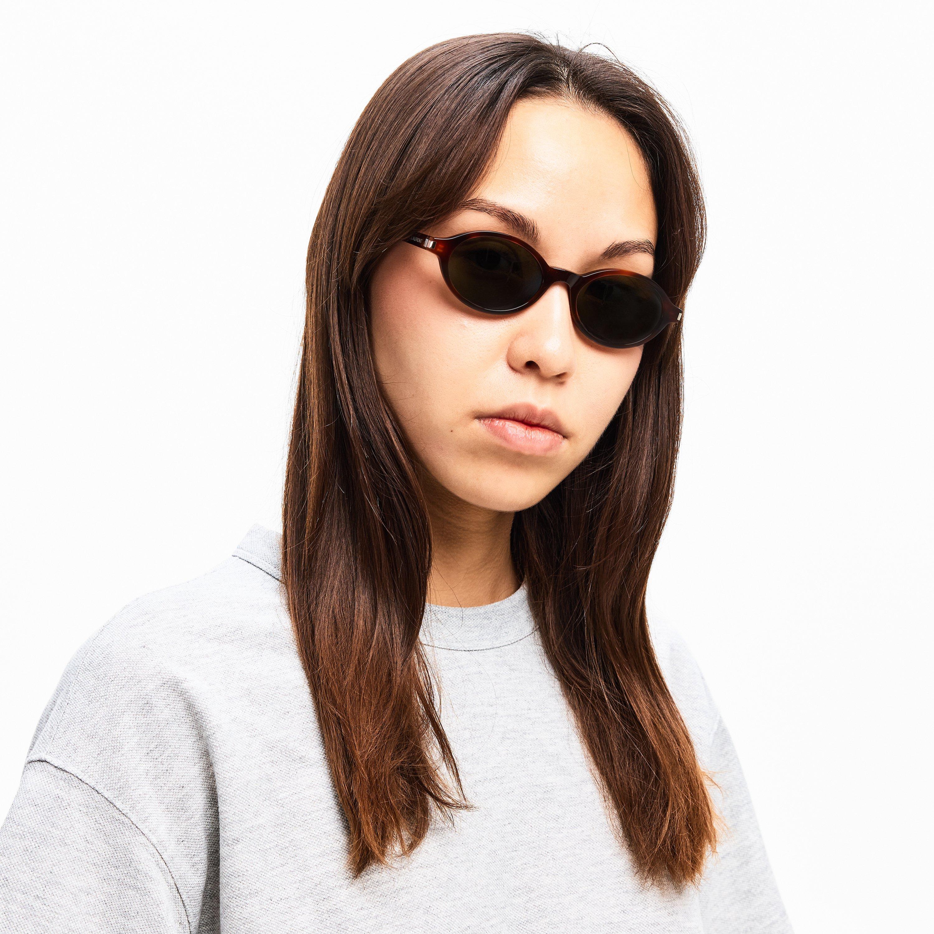 Havana - Saint Laurent - Women's Jeanne SG Oval Sunglasses - 3