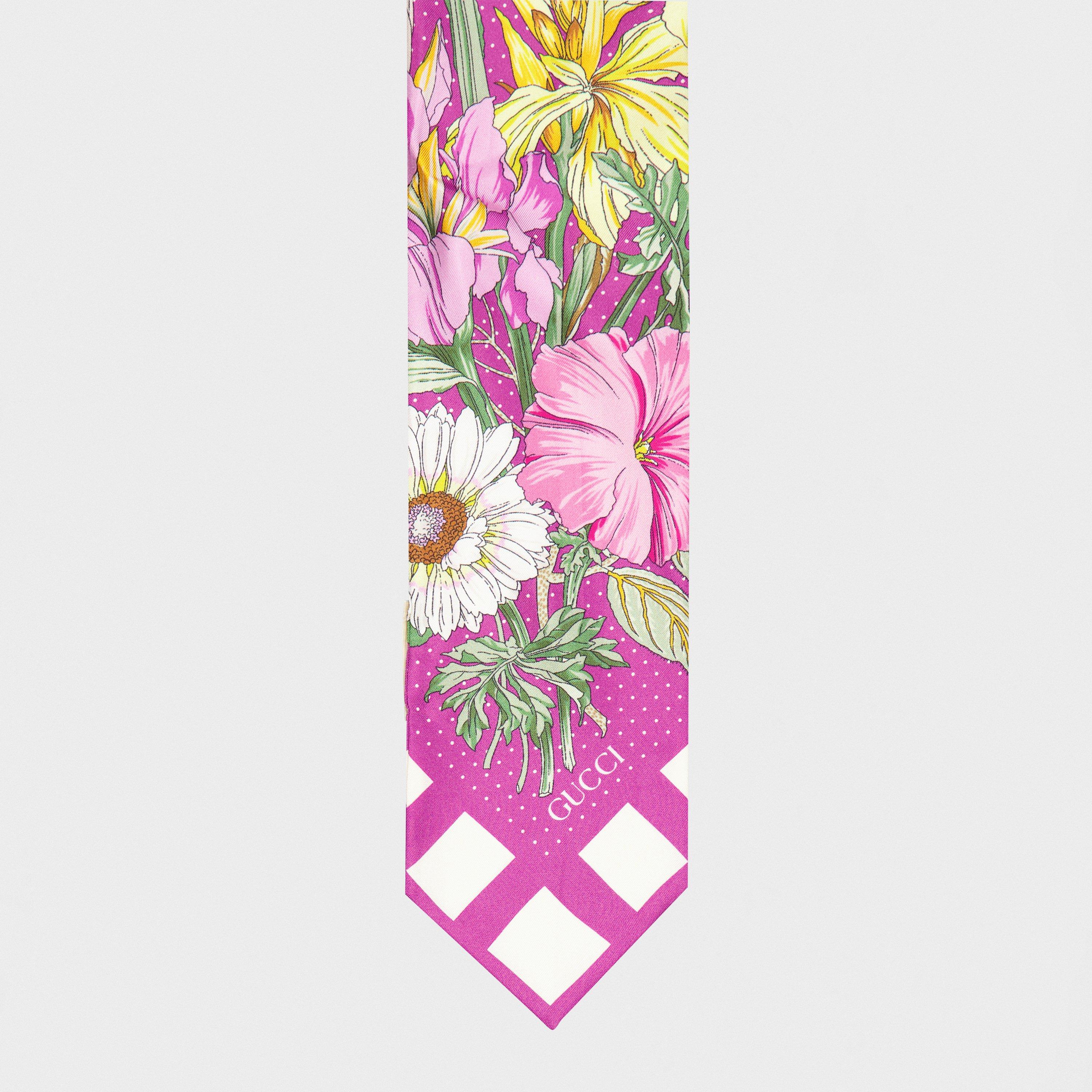 Prm Vlt/Ivory - Gucci - Women's Silk Scarves - 2