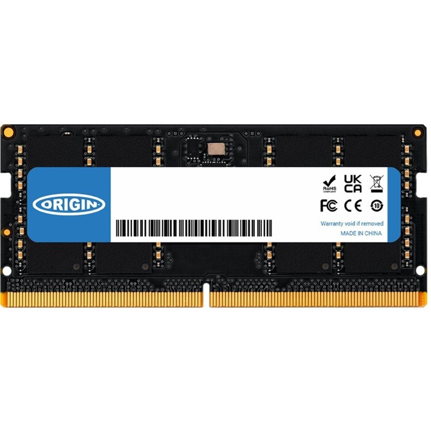 Black - Origin - Origin Storage 32GB DDR5 5600MHz SODIMM 2Rx8 Non-ECC 1.1V - 1