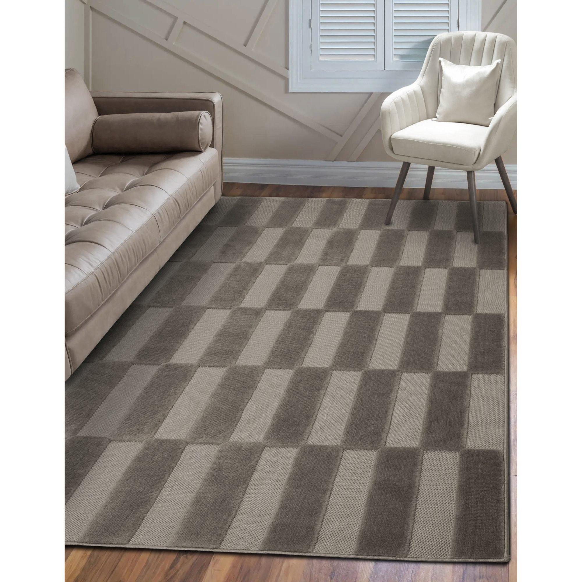 Homemaker  Malmo Blocks Rug Grey - 160x230cm
