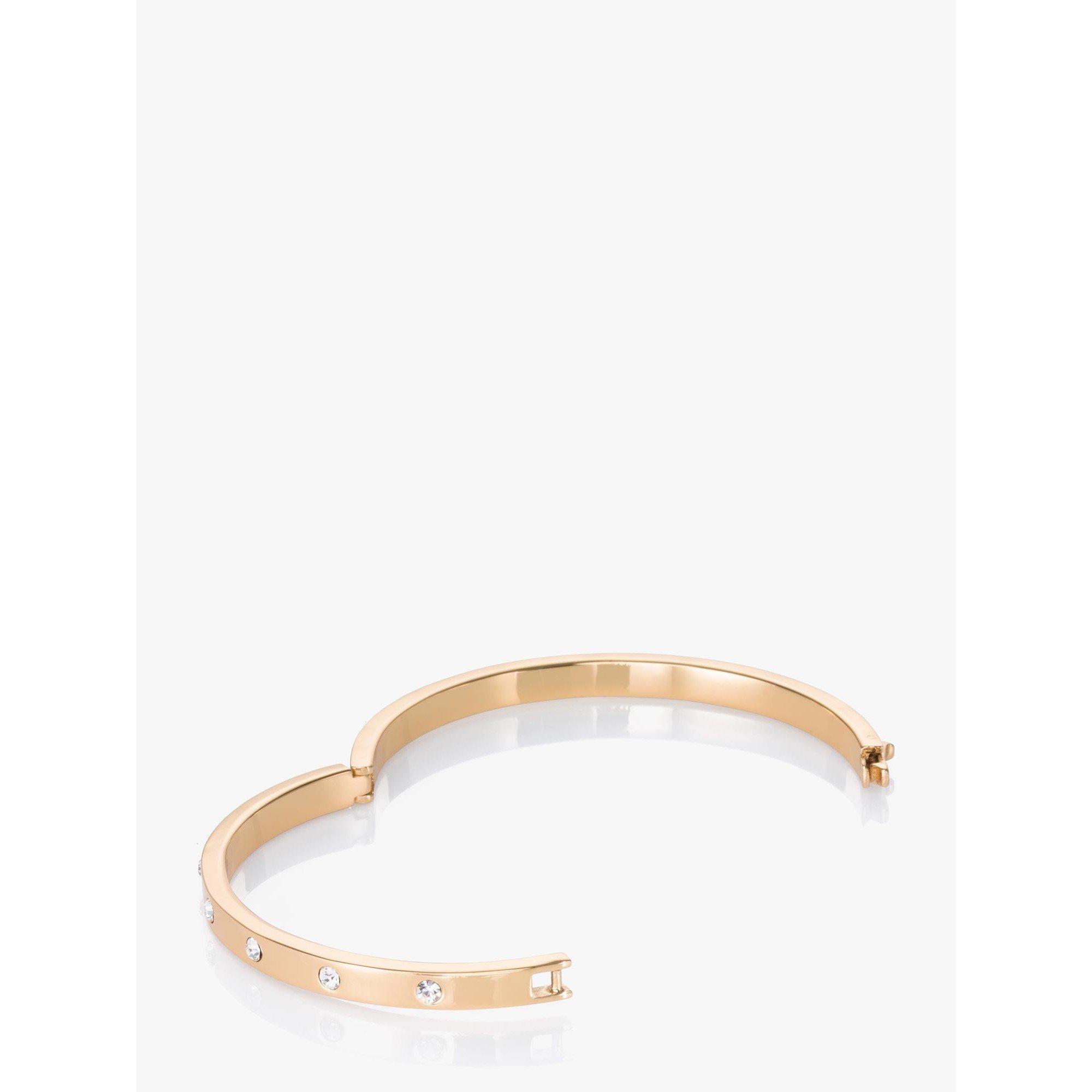 Clear/Gold - Kate Spade - Set In Stone Hinged Bangle - 2