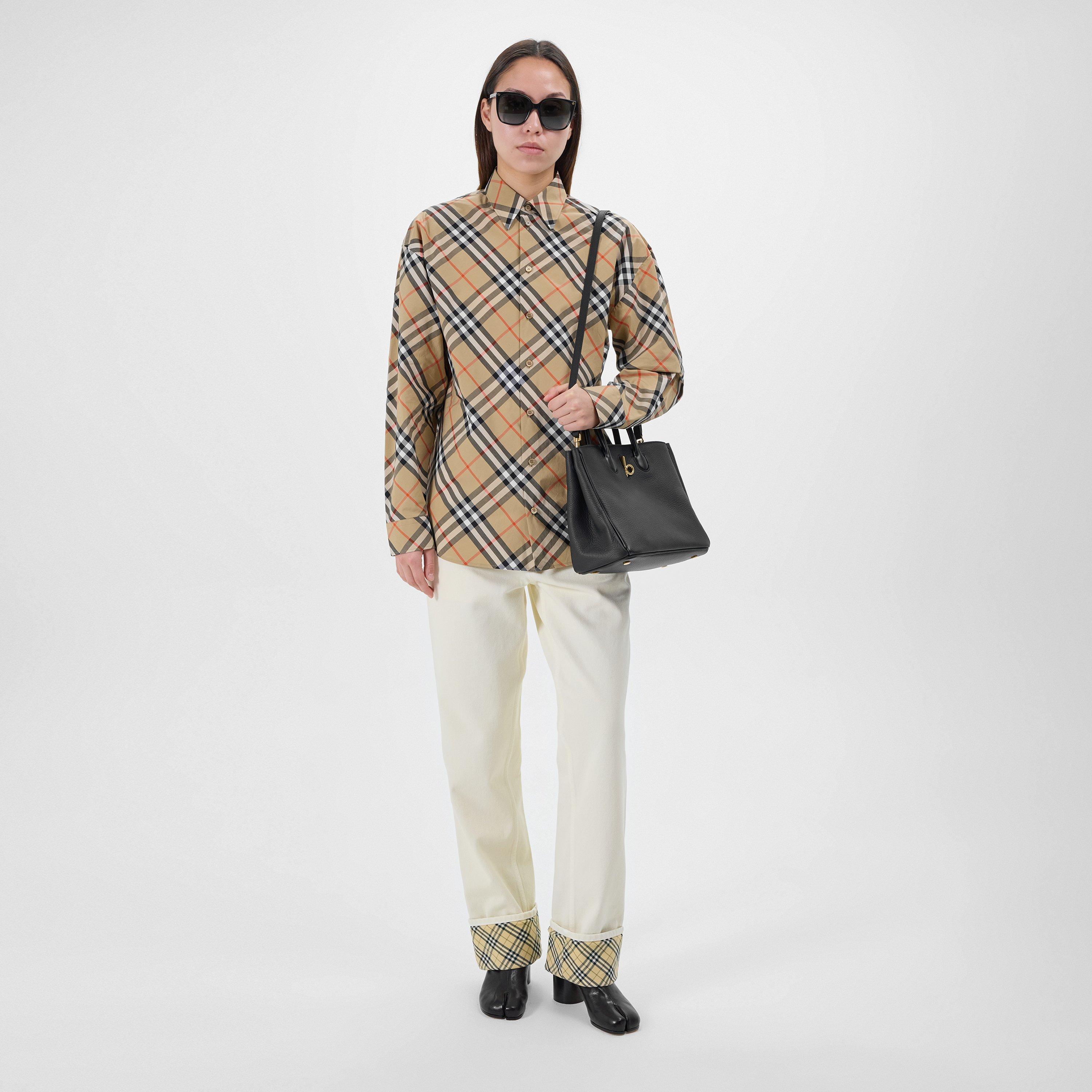 Black - Burberry - Medium Rocking Horse Tote Bag - 6