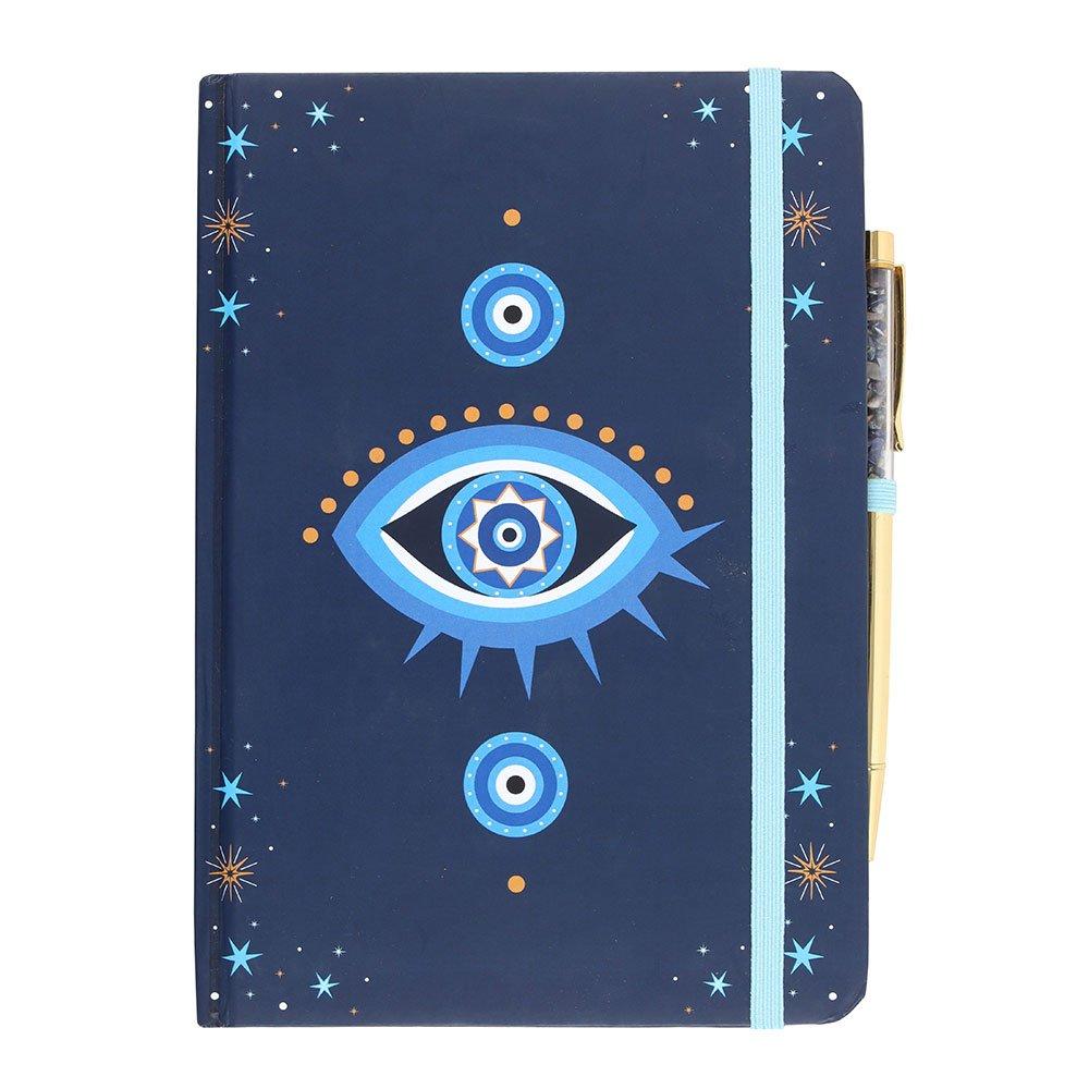 Blue - Something Different - All Seeing Eye A5 Notebook with Crystal Chip Pen - 2