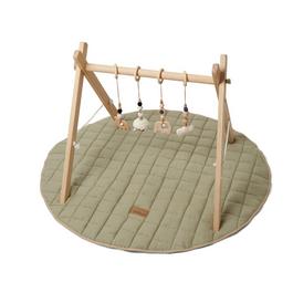 Clair De Lune Organic Play Mat & Wooden Play Gym Set