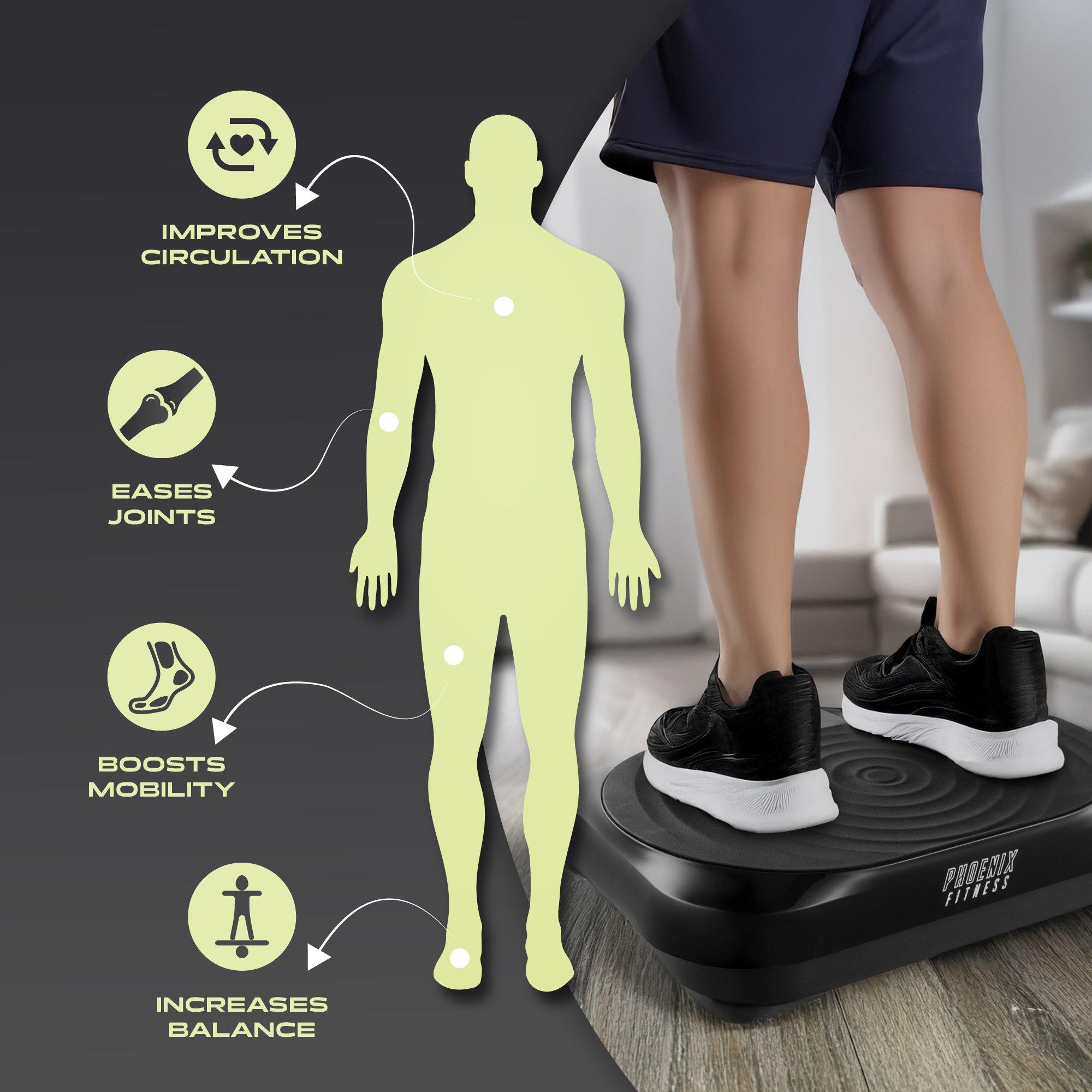 Black - Phoenix Fitness - Vibration Plate with Remote Control - 2