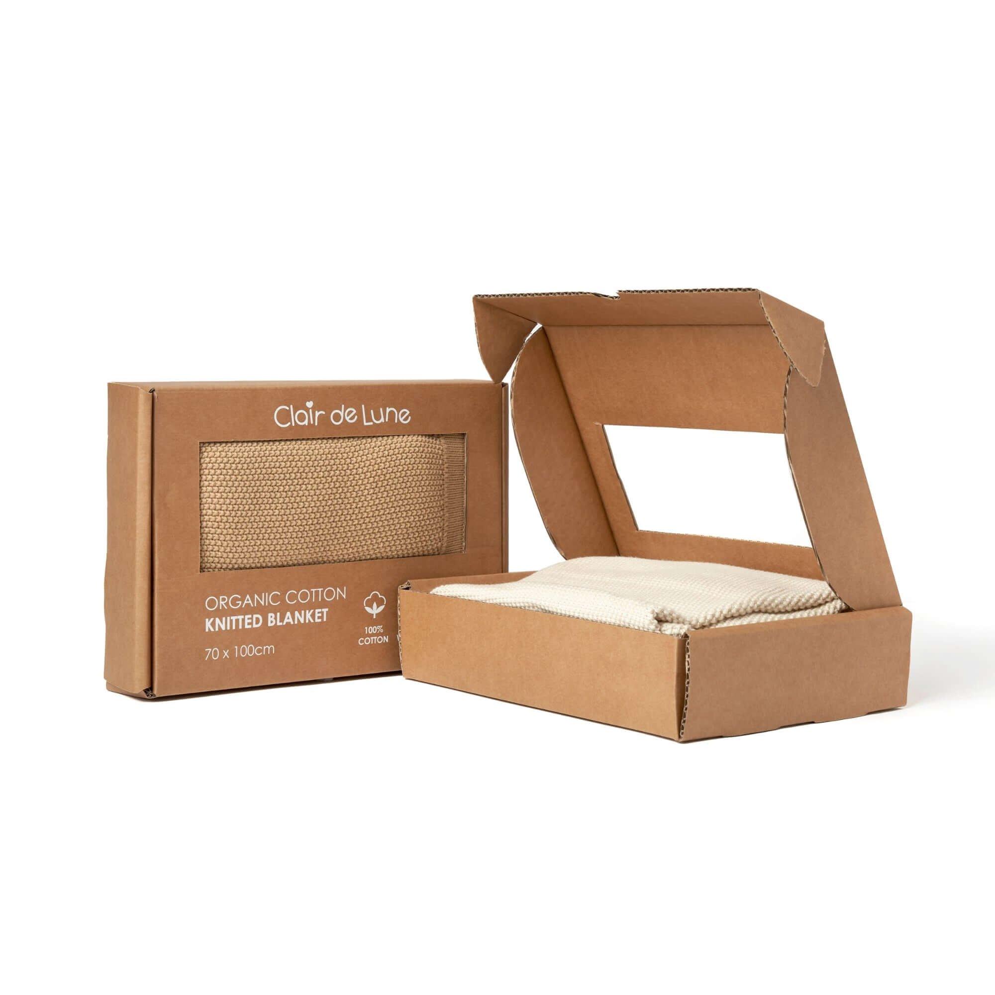 Biscuit - Clair De Lune - Organic Knitted Blanket - 4