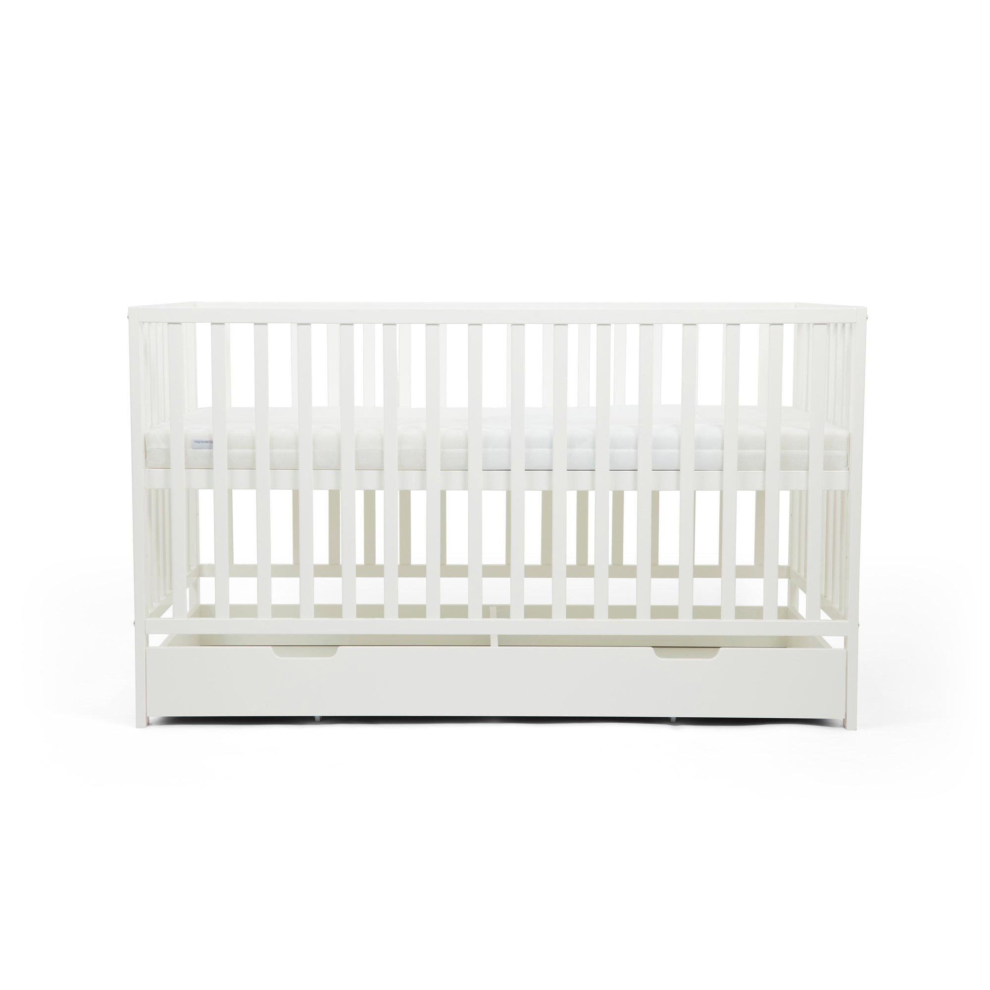 White - Ickle Bubba - Hartley Classic Cot Under Drawer and All Seasons - 3
